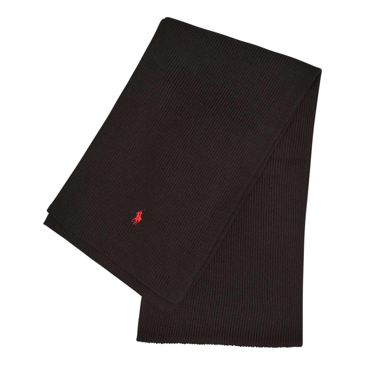 Signature Pony Wool Scarf Polo Black