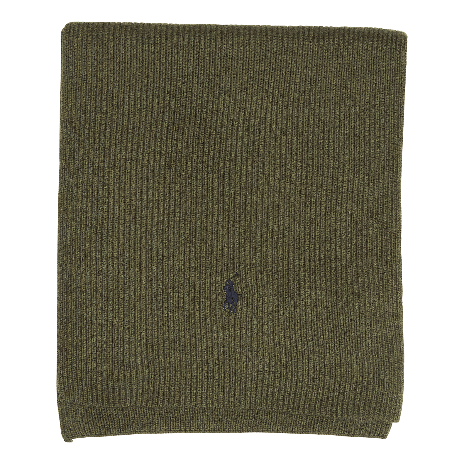 Signature Pony Wool Scarf Army Olive Heather