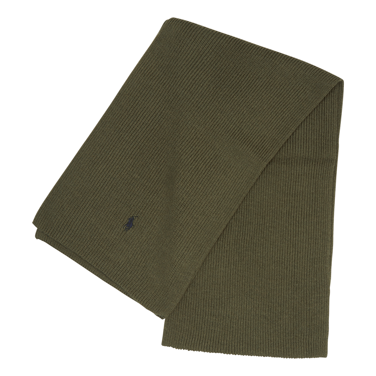 Signature Pony Wool Scarf Army Olive Heather