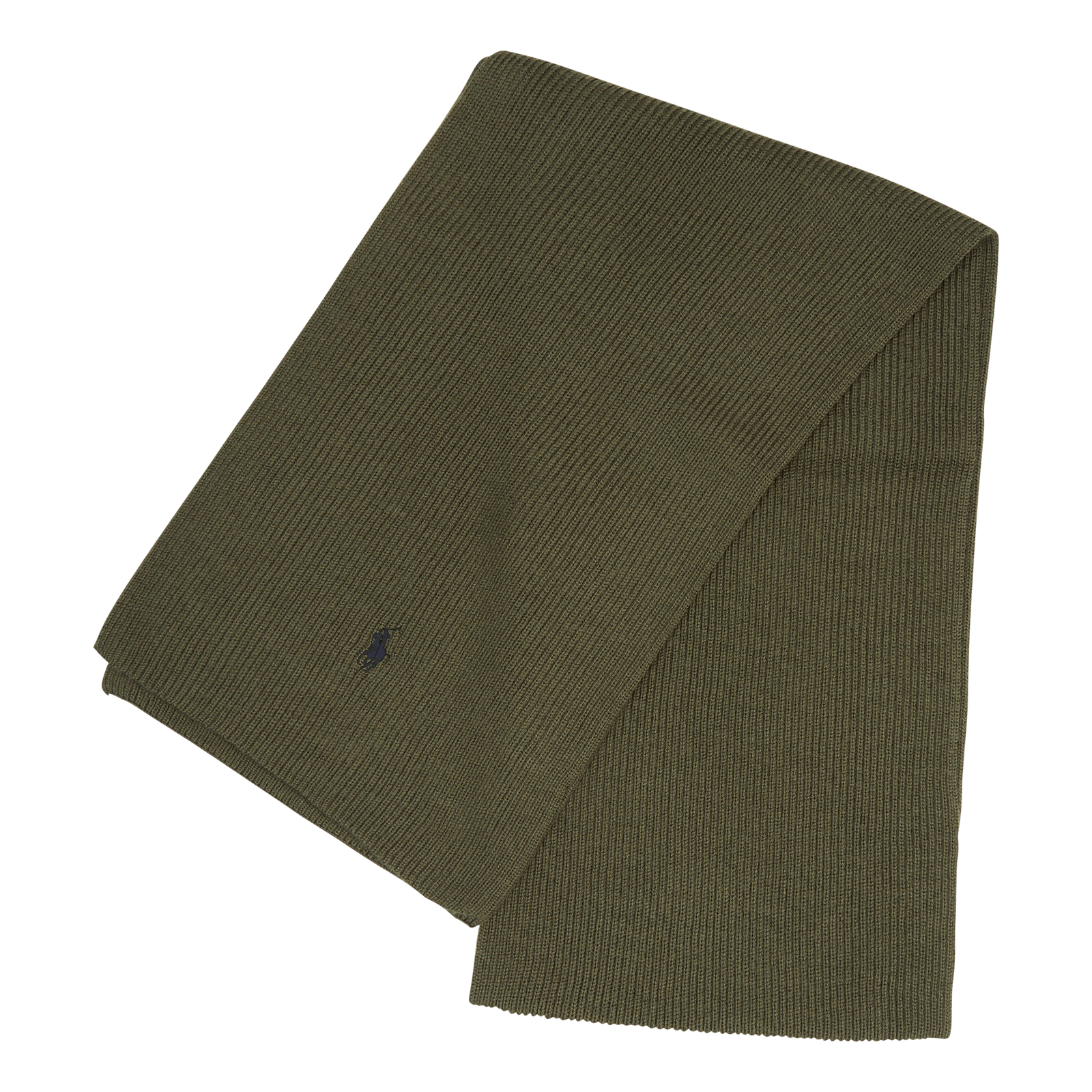 Signature Pony Wool Scarf Army Olive Heather