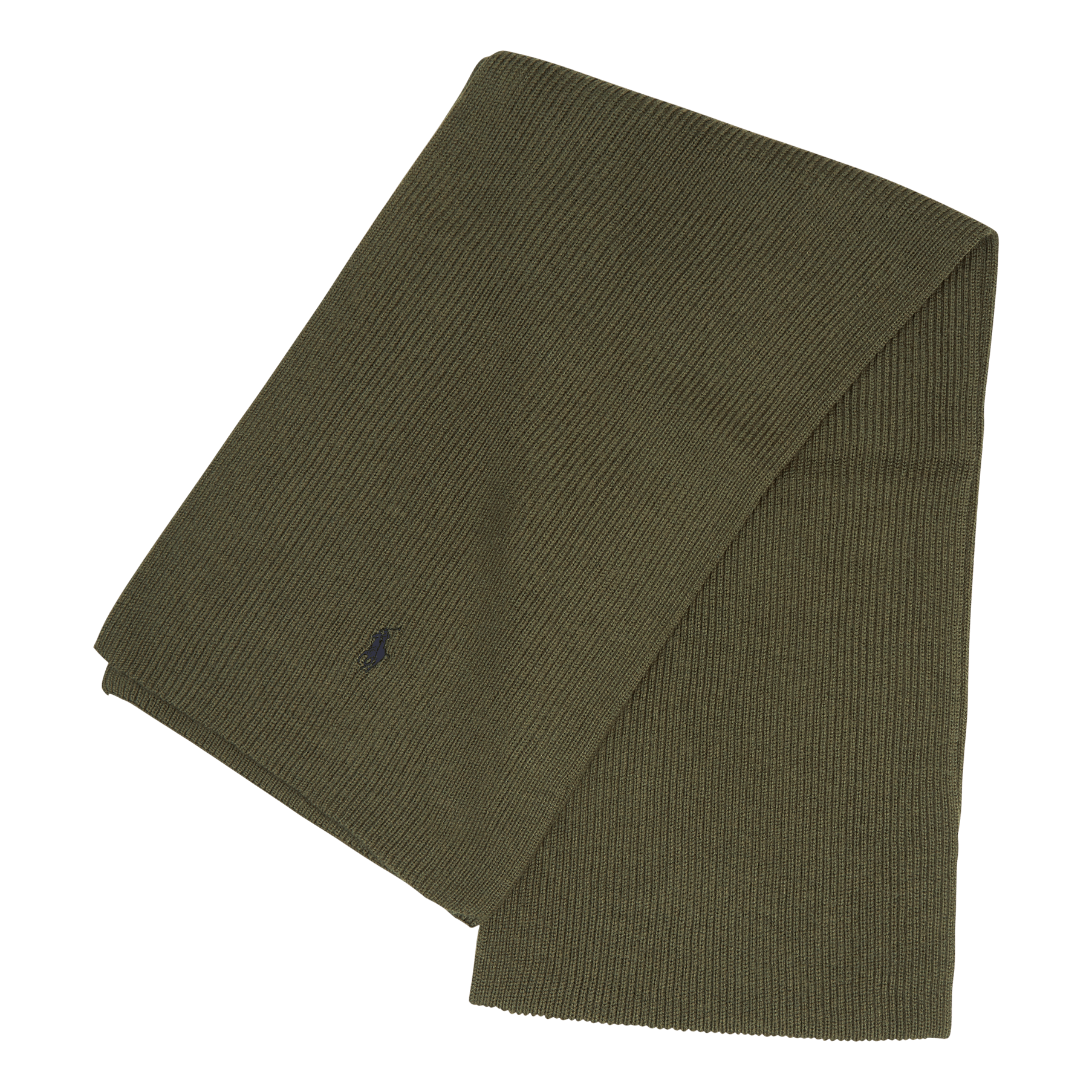 Signature Pony Wool Scarf Army Olive Heather