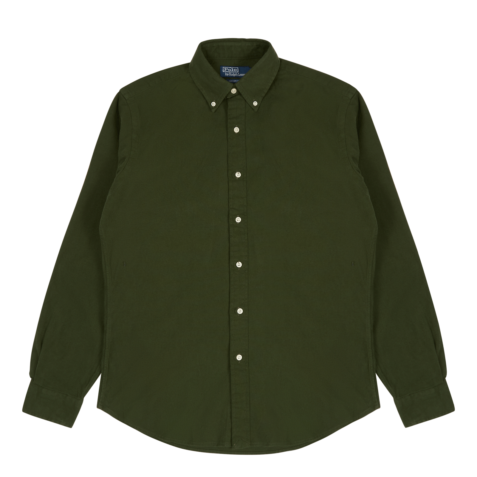 Custom Fit Brushed Flannel Shirt  Army