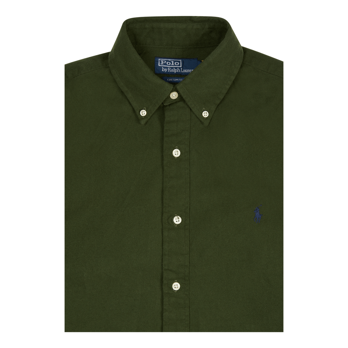 Polo Ralph Lauren Custom Fit Brushed Flannel Shirt Army Caliroots