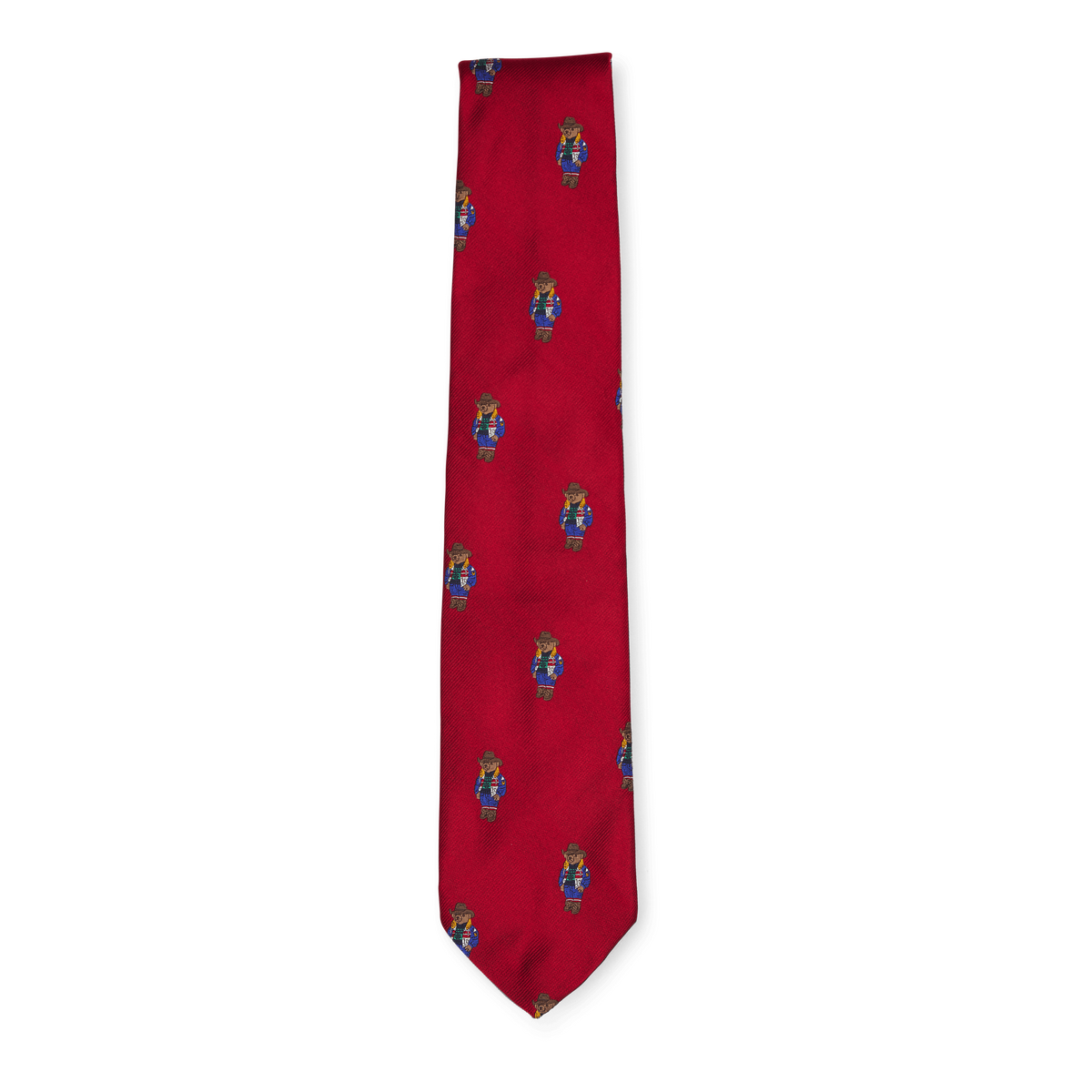 Polo Bear Silk Repp Tie Red