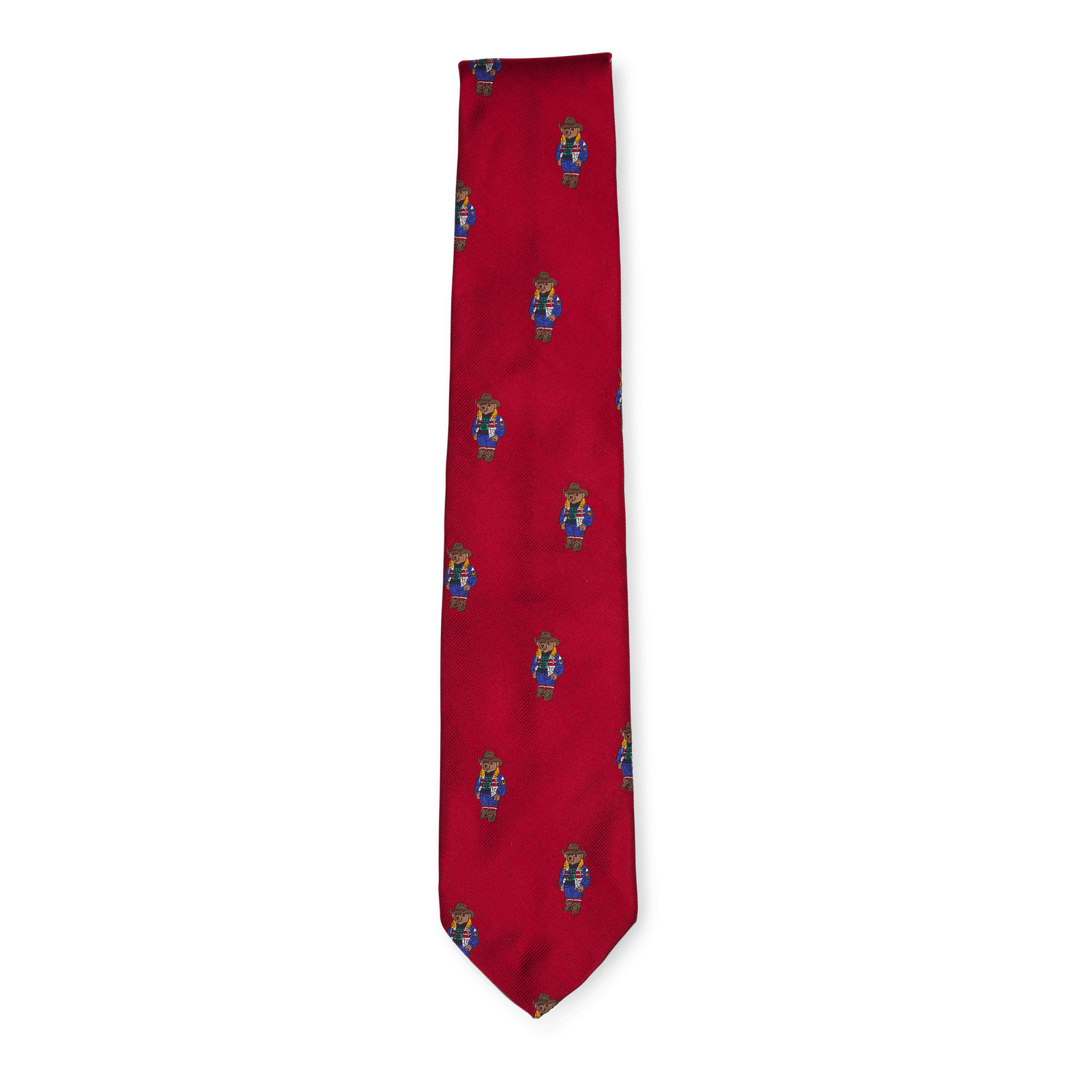 Polo Bear Silk Repp Tie Red