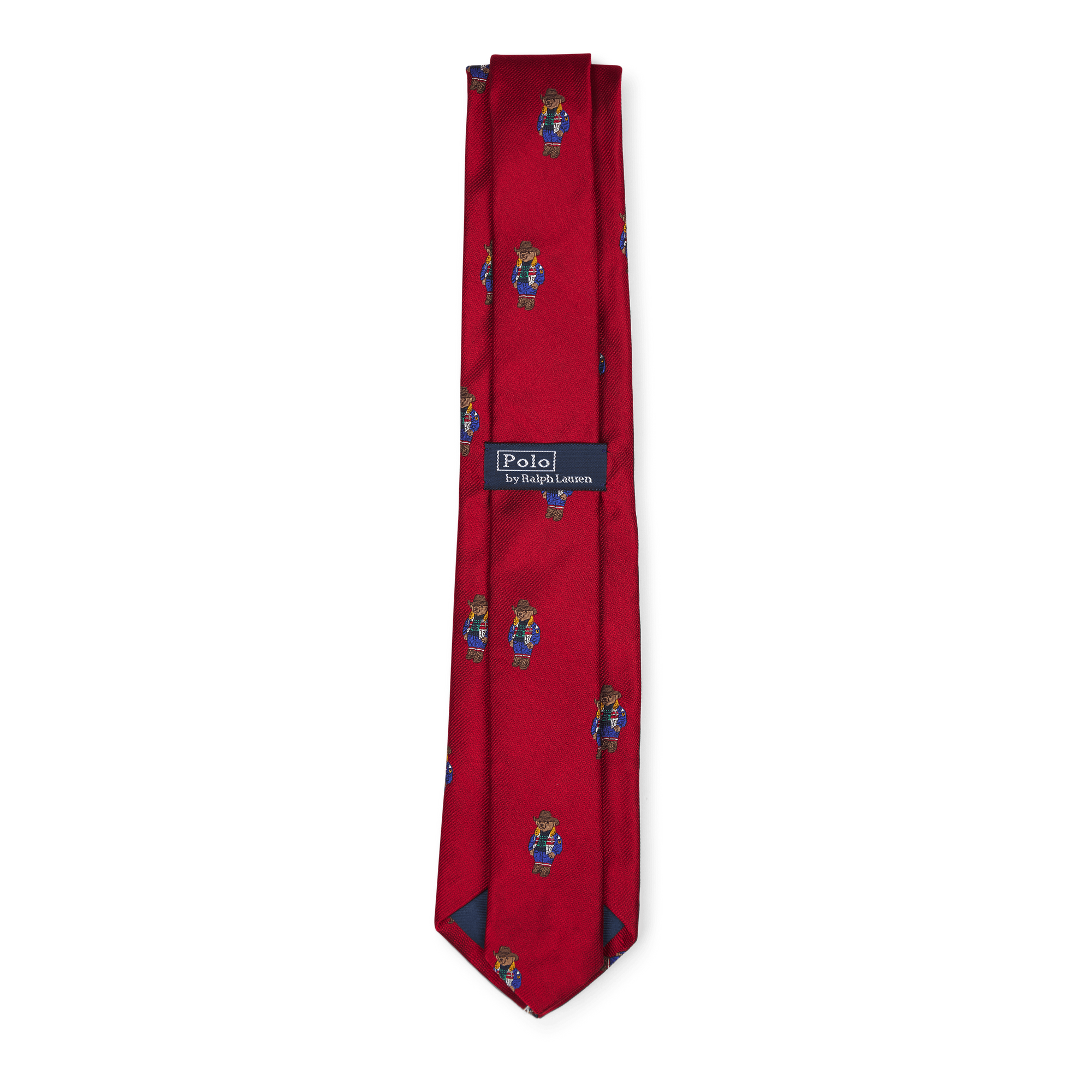 Polo Bear Silk Repp Tie Red