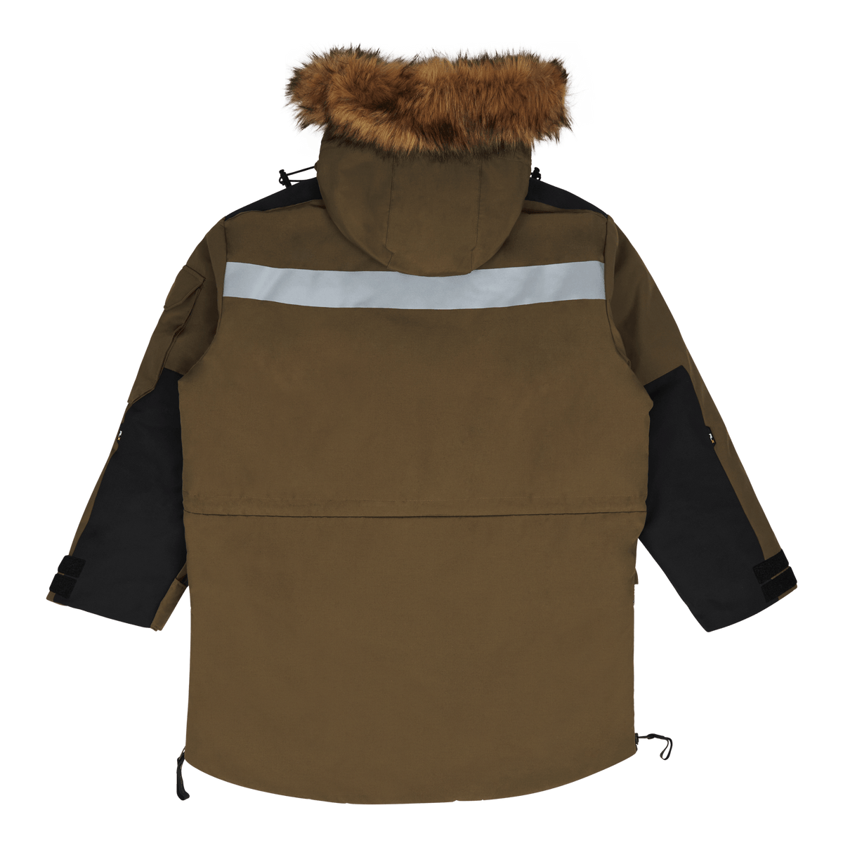 Faux-Fur-Trim Water-Repellent Parka Fall Sage