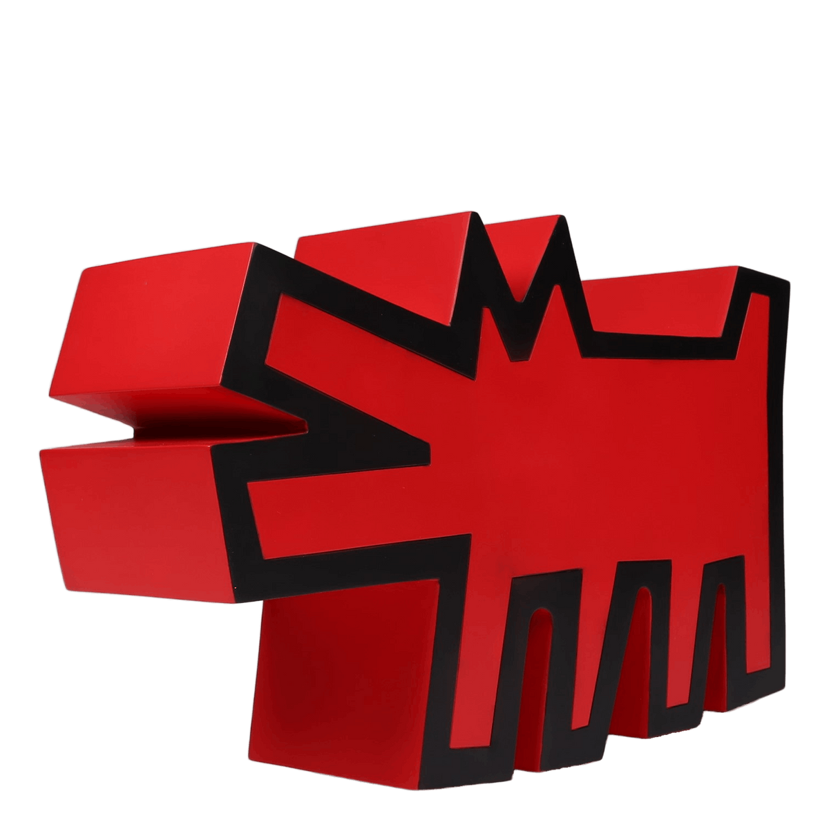 Barking Dog Statue Original Ve Red