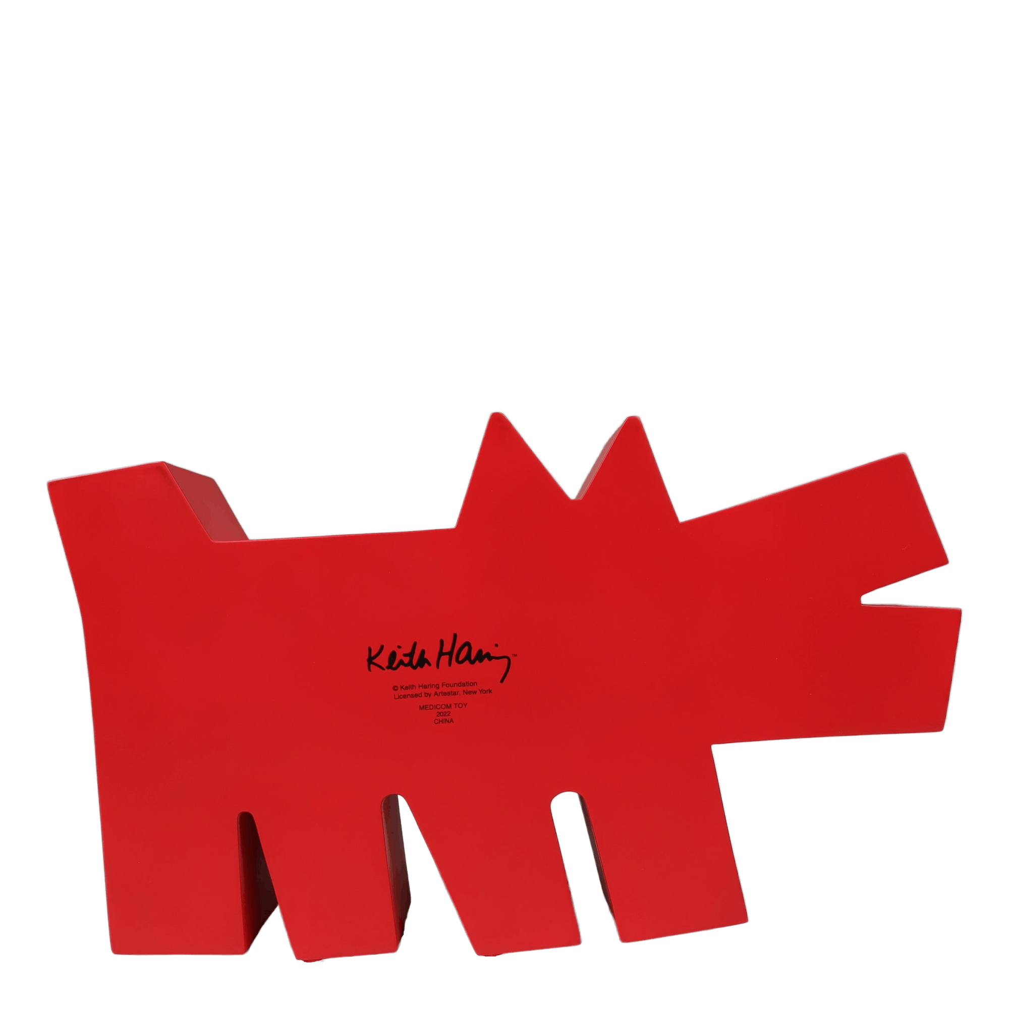 Barking Dog Statue Original Ve Red