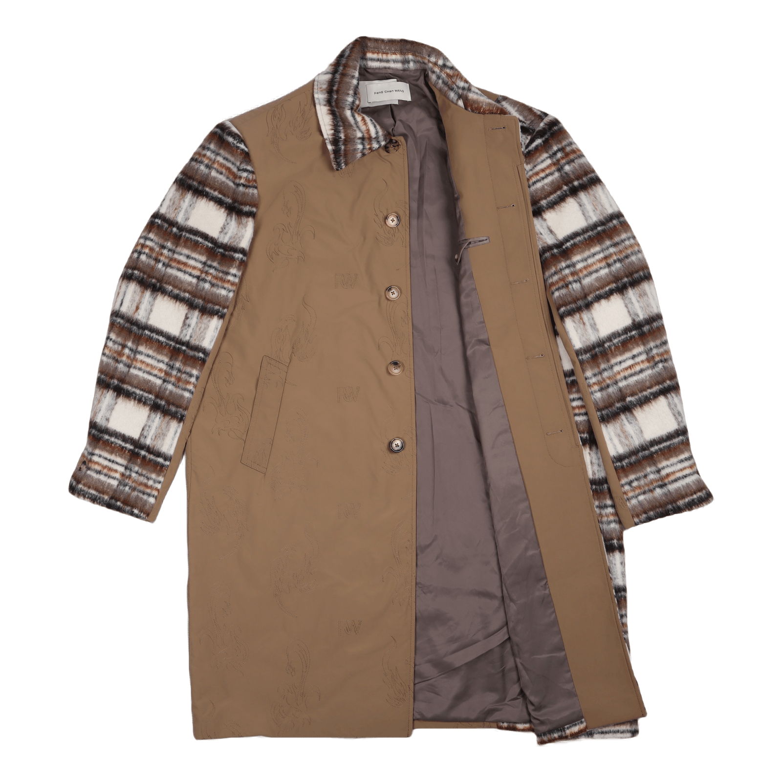 Plaid/nylon Phoenix Panelled C Kahki/kahki Check