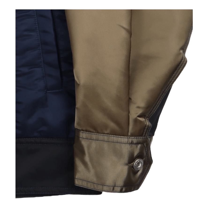 Deconstructed Nylon Panelled J Kahki/black/navy