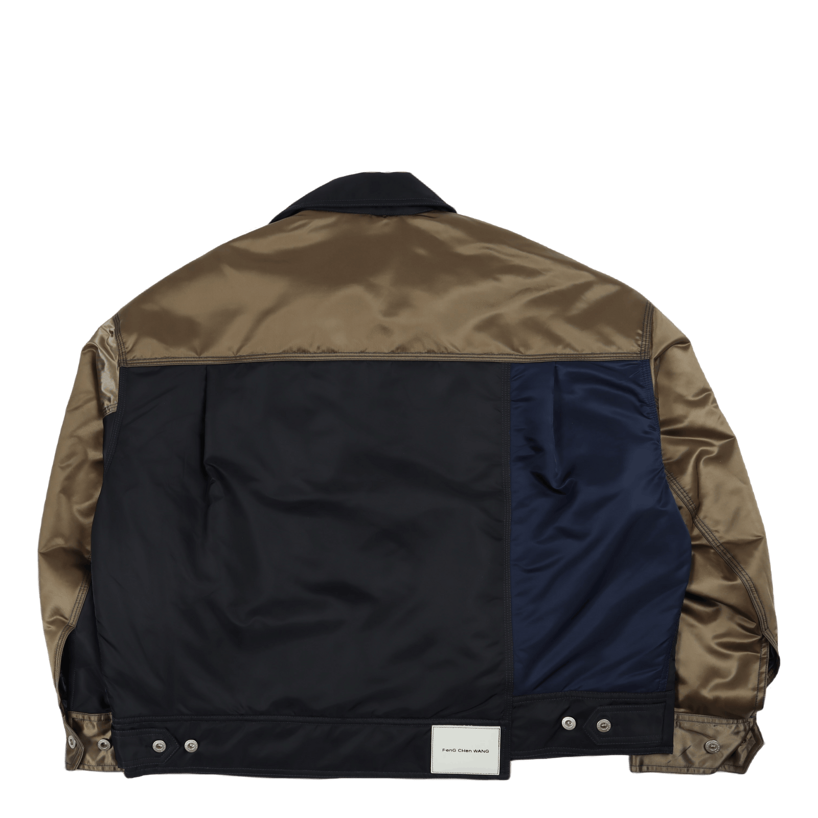 Deconstructed Nylon Panelled J Kahki/black/navy