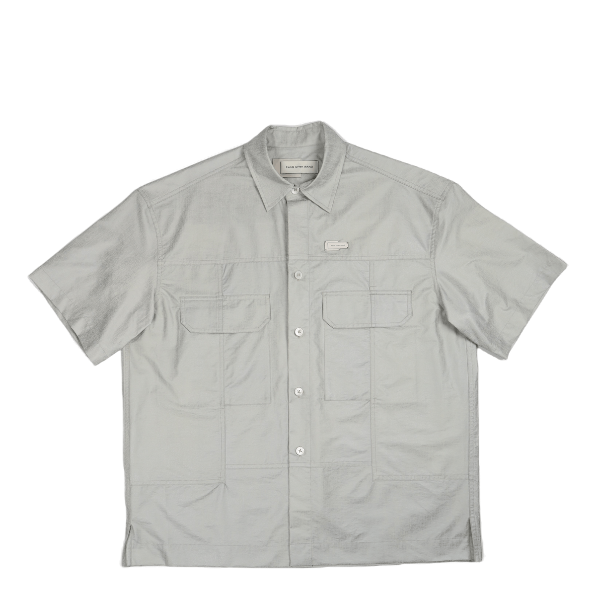 Short Sleeved Pocket Shirt Light Grey