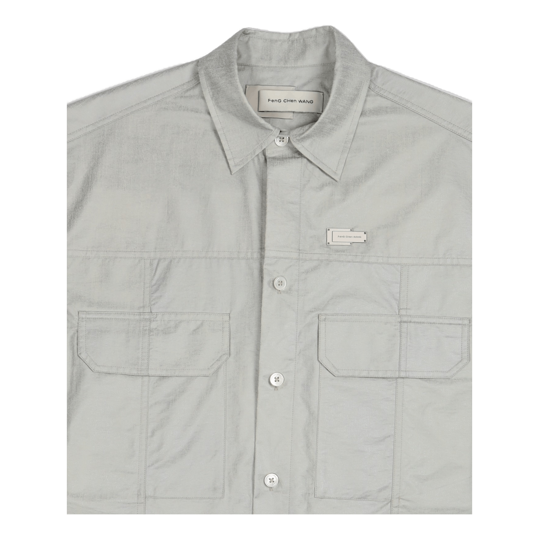 Short Sleeved Pocket Shirt Light Grey