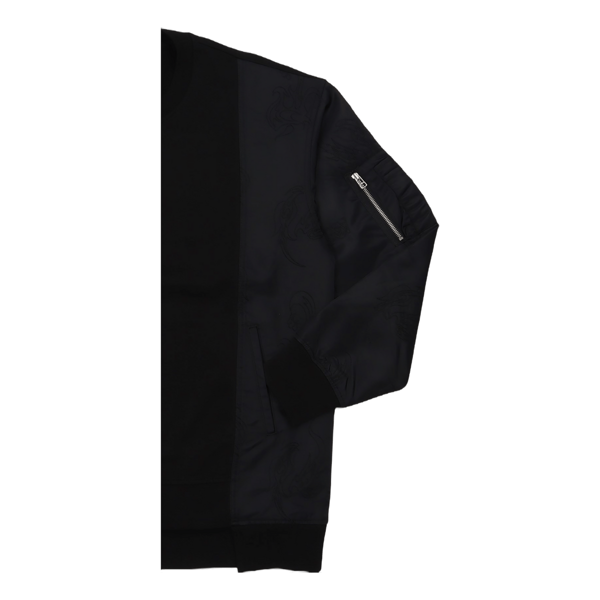 Phoenix Embroidery Sweatshirt Black/kahki