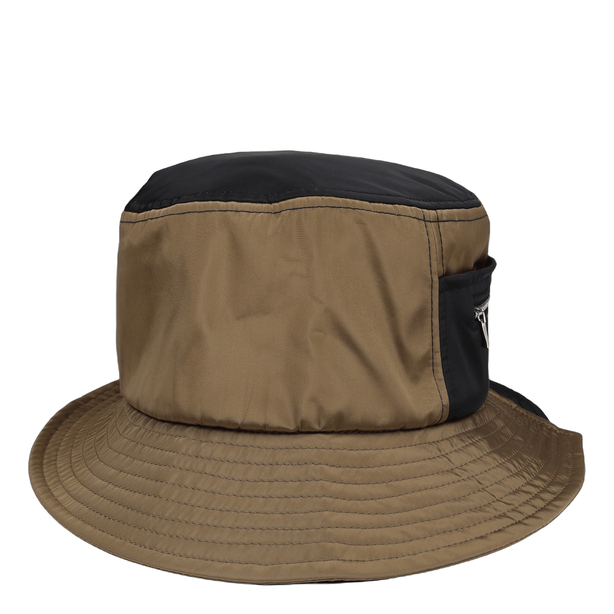 Panelled Bucket Hat Kahki/black/navy