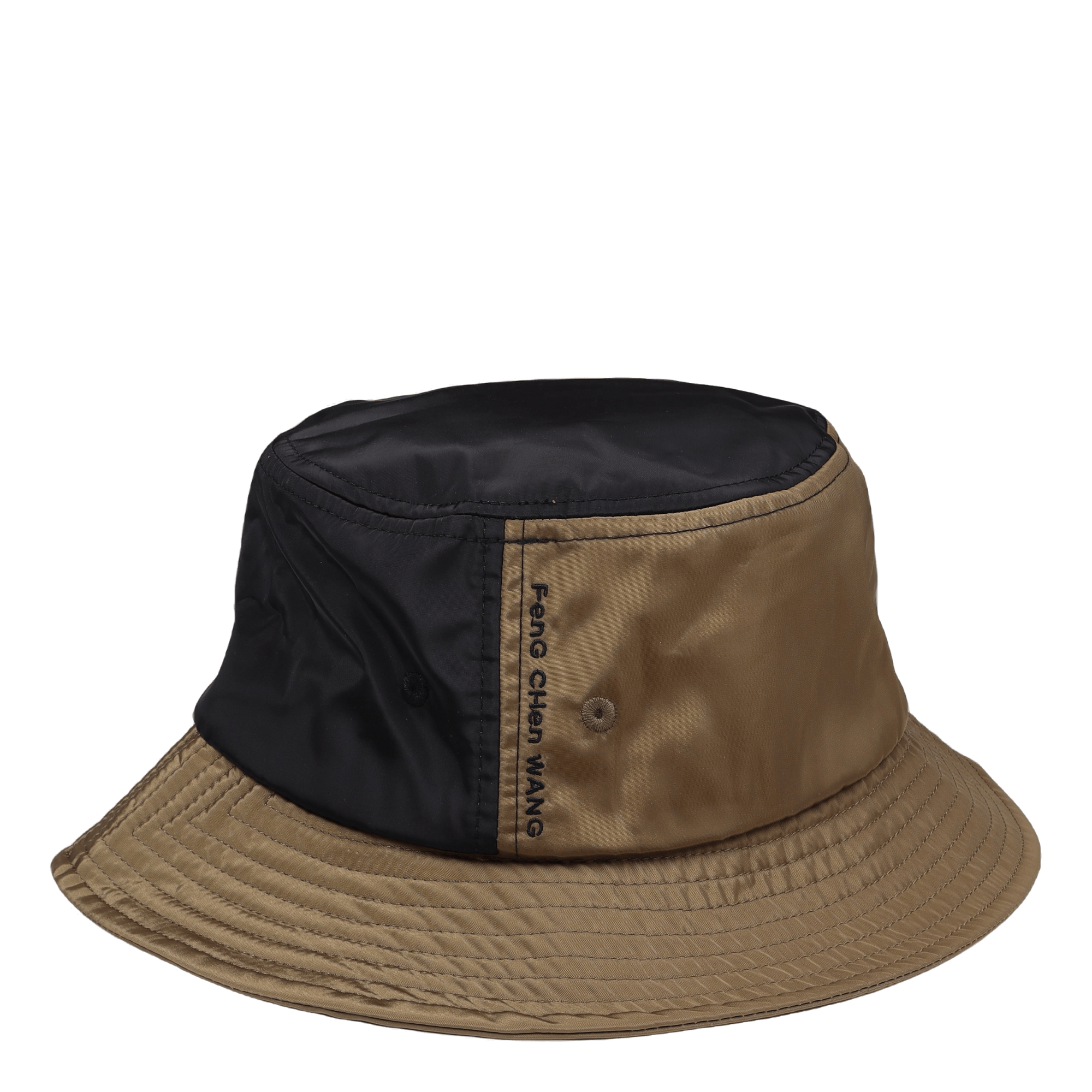 Panelled Bucket Hat Kahki/black/navy