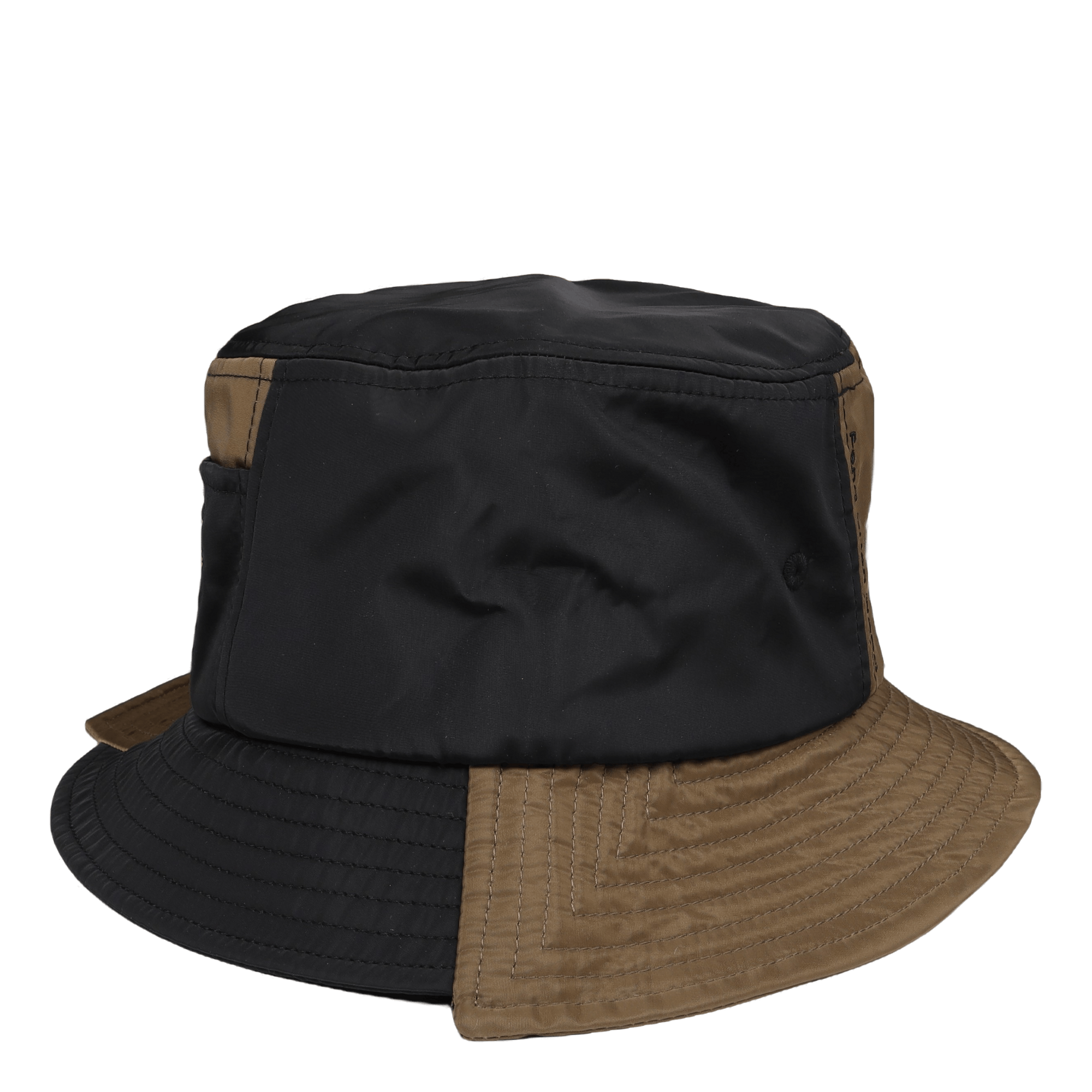 Panelled Bucket Hat Kahki/black/navy