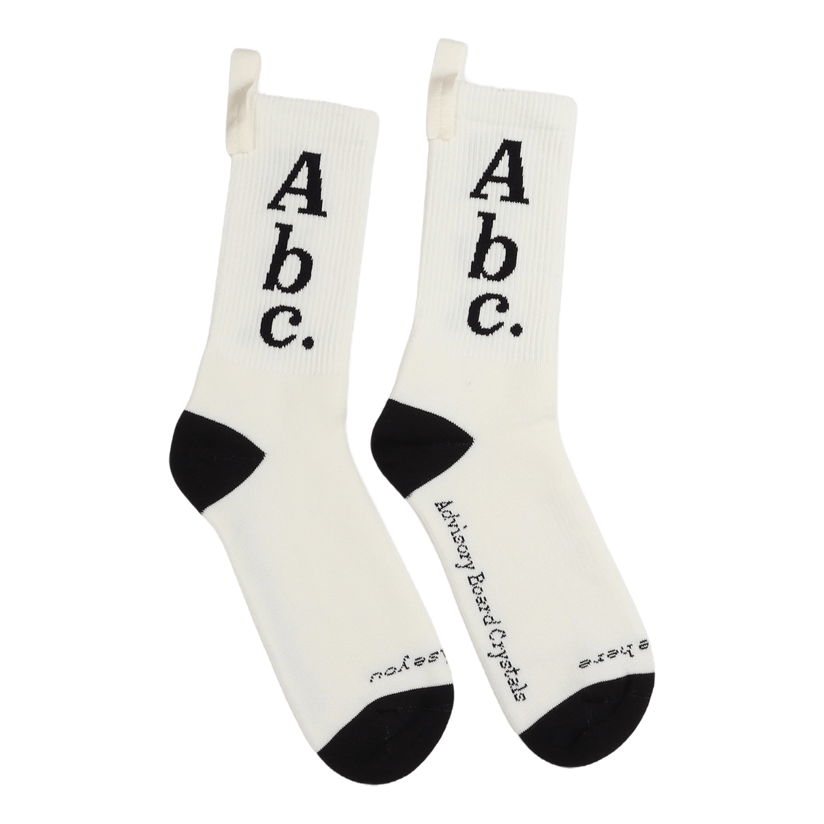Abc. 123. Socks Selenite White