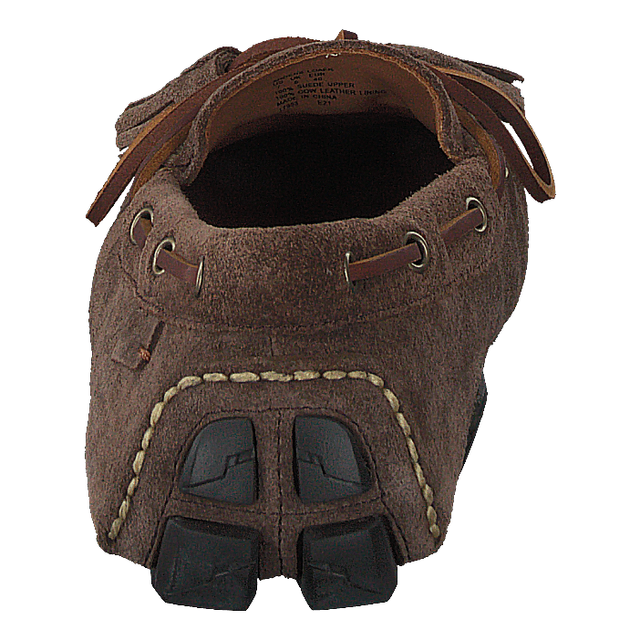 Anders Tasseled Suede Driver Chocolate Brown