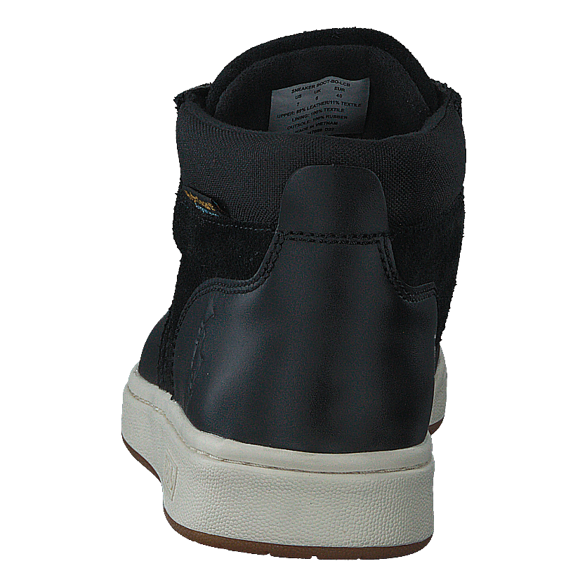 Waterproof Leather-Suede Sneaker Boot Black