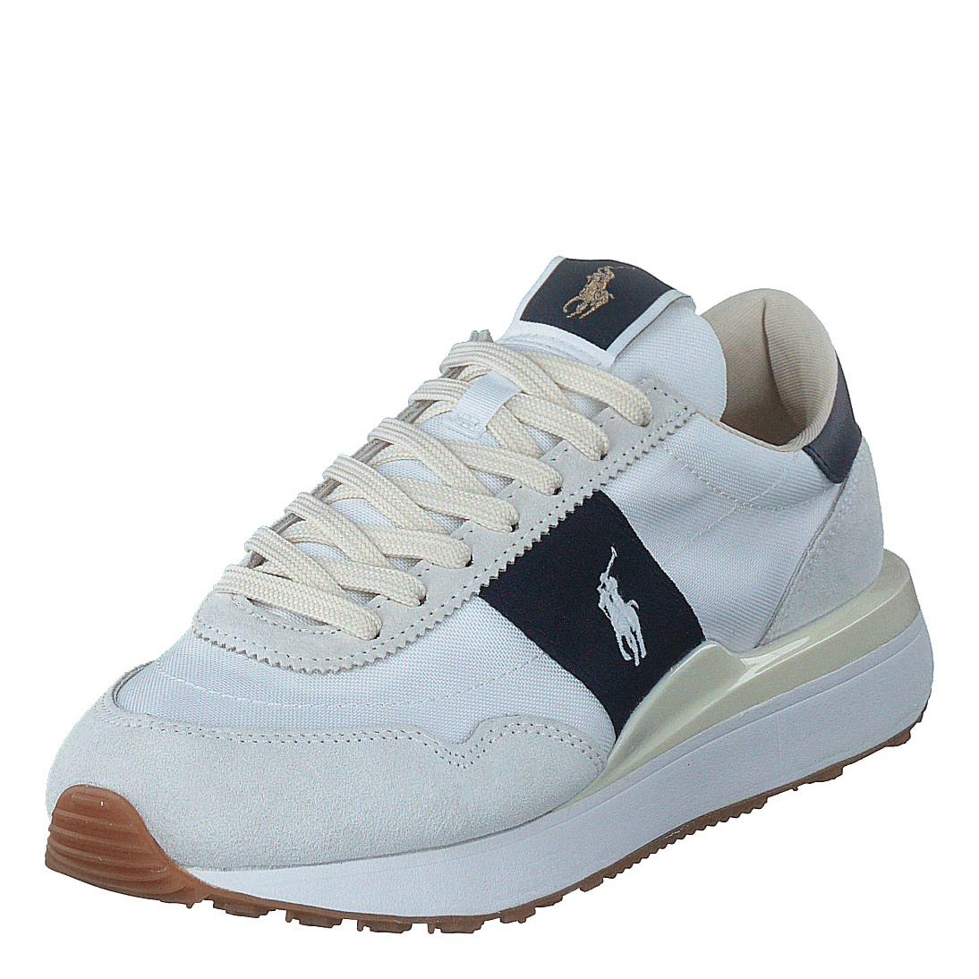 Train 89 Suede & Oxford Sneaker White/Hunter Navy