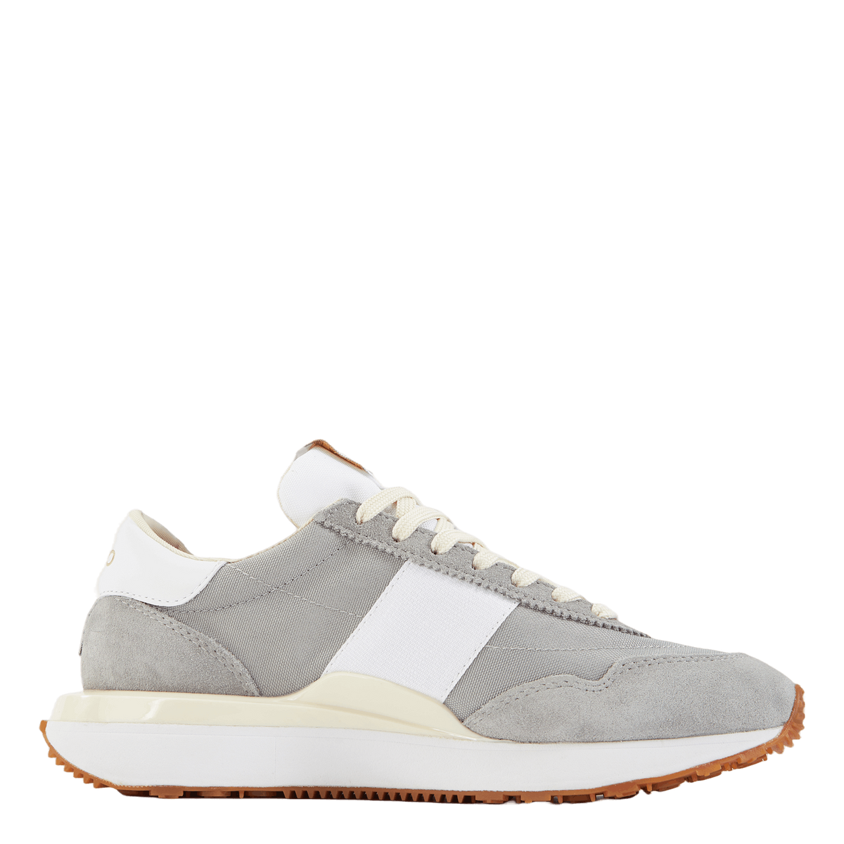 Train 89 Suede & Oxford Sneaker Soft Grey/White