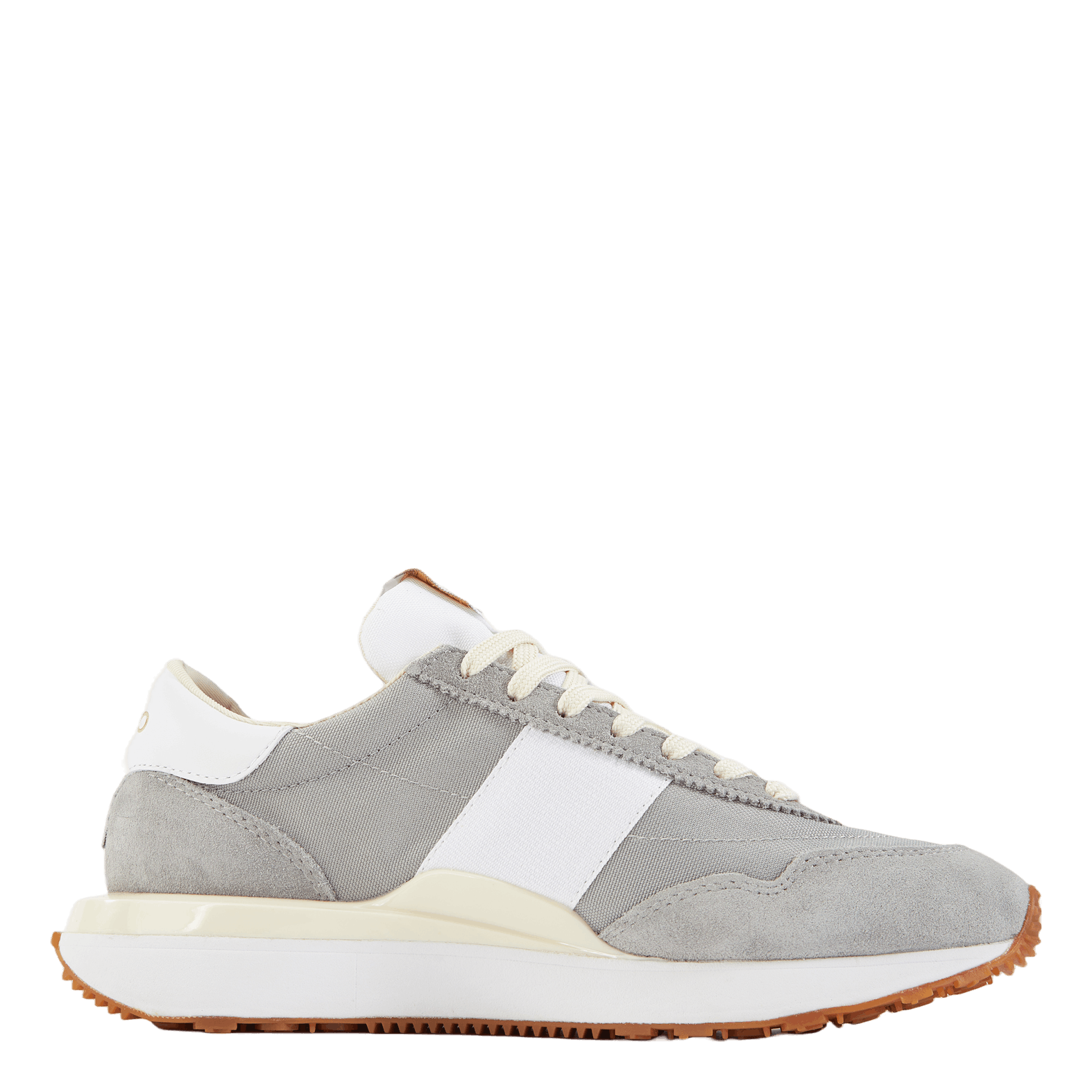 Train 89 Suede & Oxford Sneaker Soft Grey/White