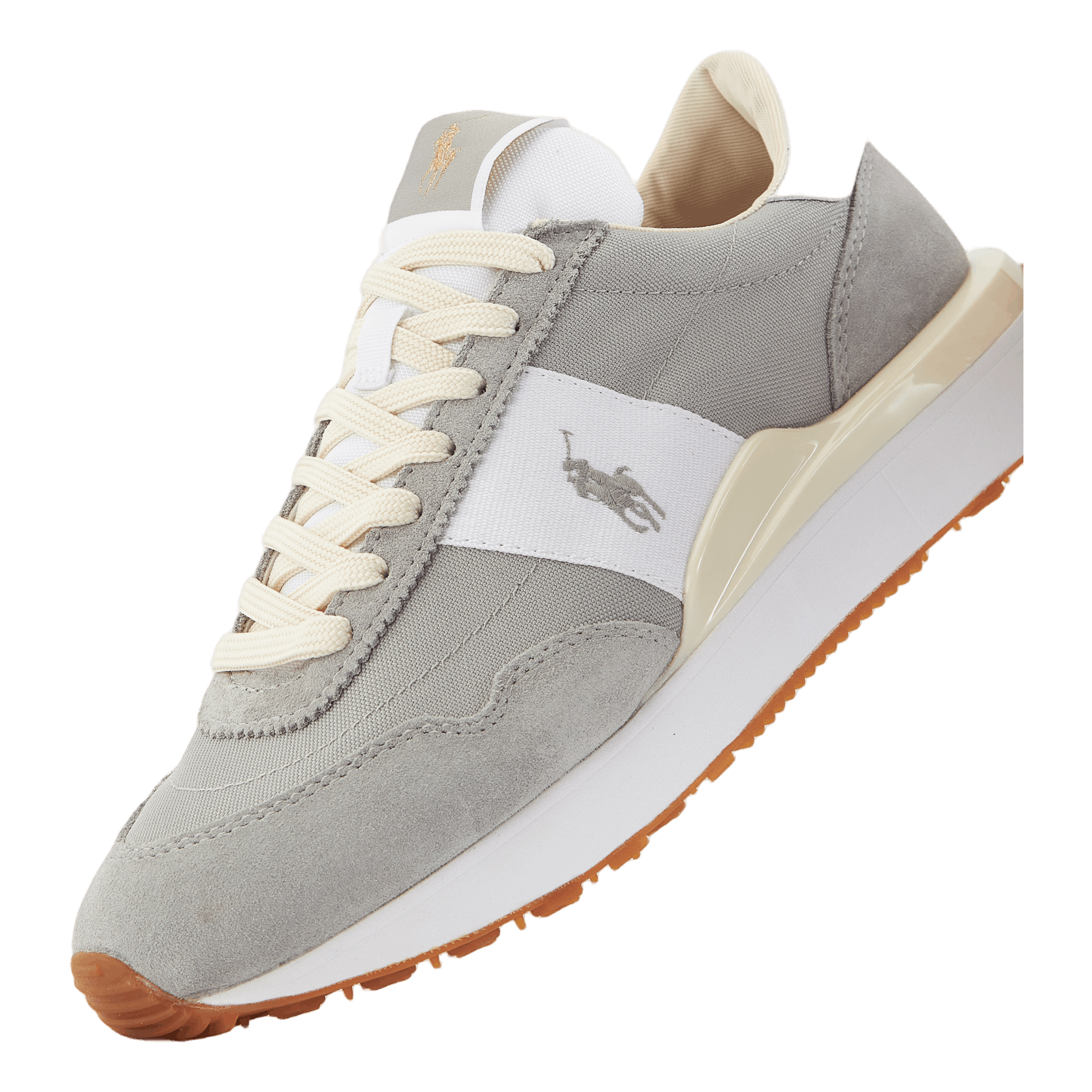 Train 89 Suede & Oxford Sneaker Soft Grey/White