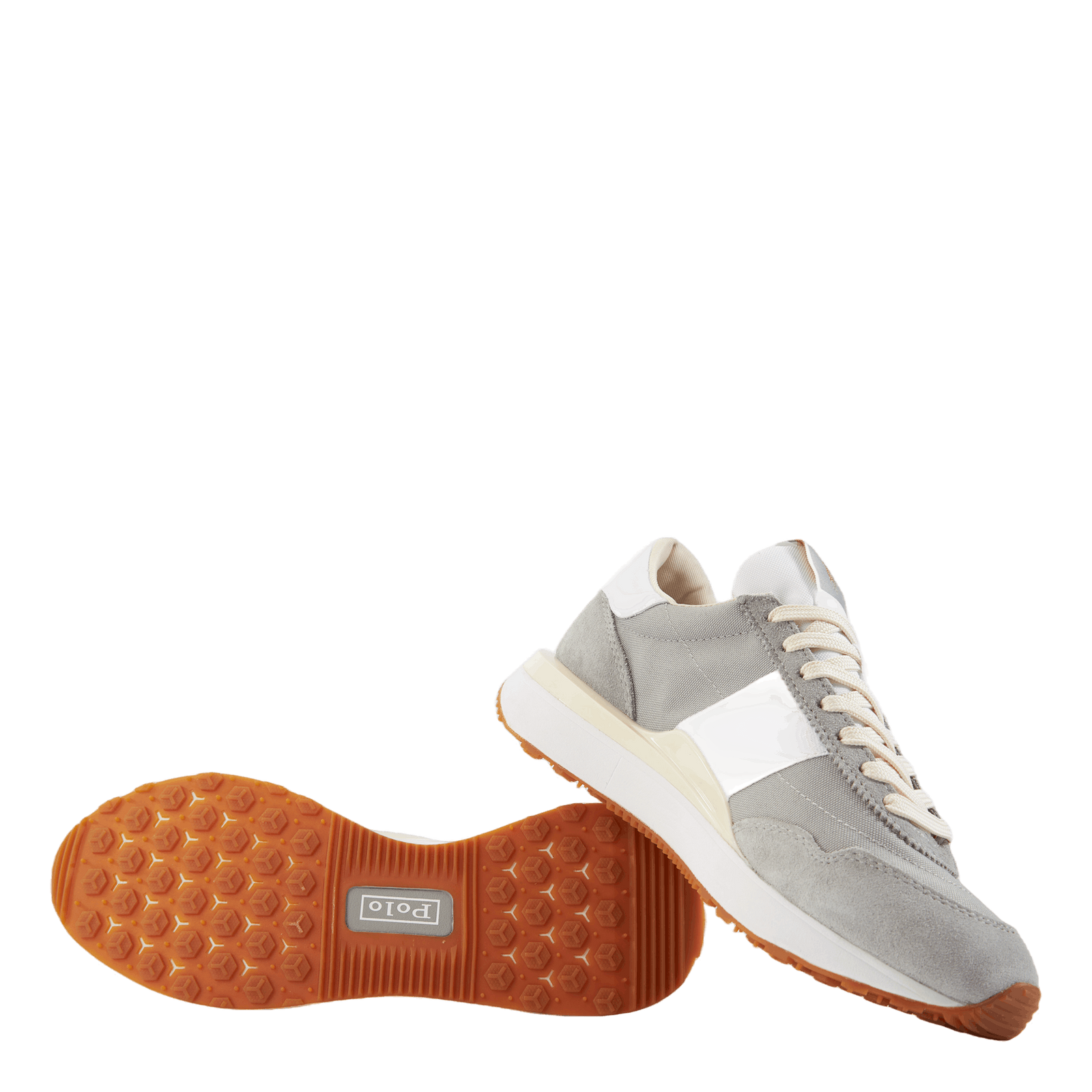 Train 89 Suede & Oxford Sneaker Soft Grey/White