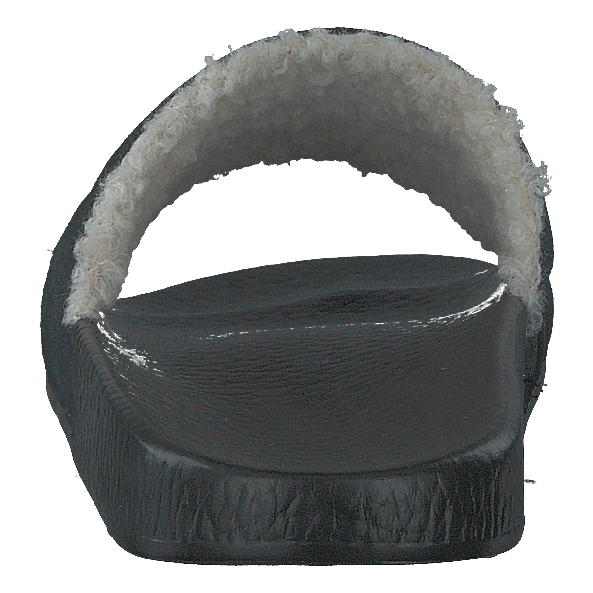 Faux-Shearling–Lined Suede Slide Black