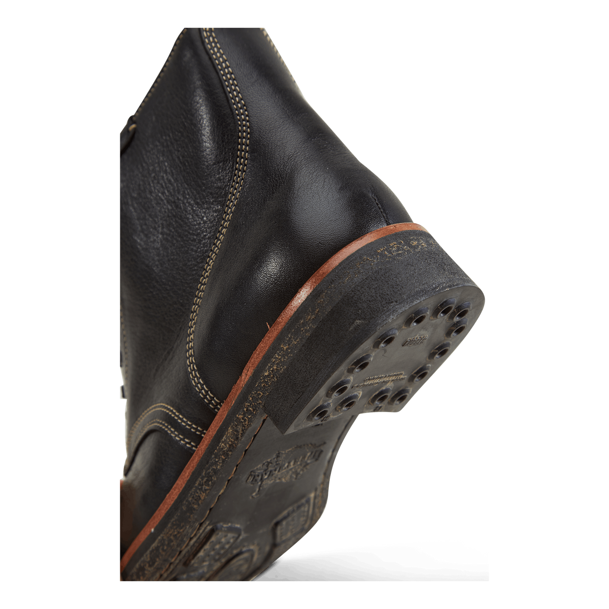 Tumbled Leather Boot Black