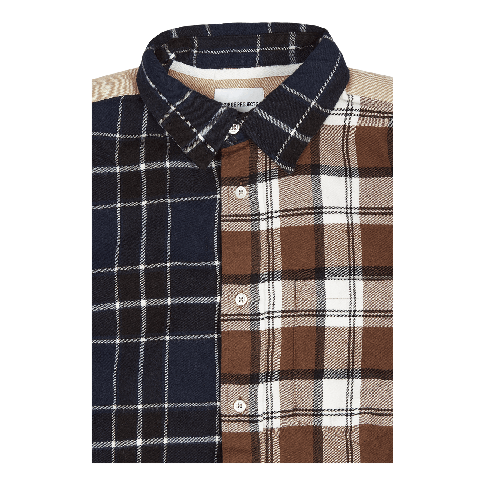 Algot Mixed Flannel Check Dark Navy