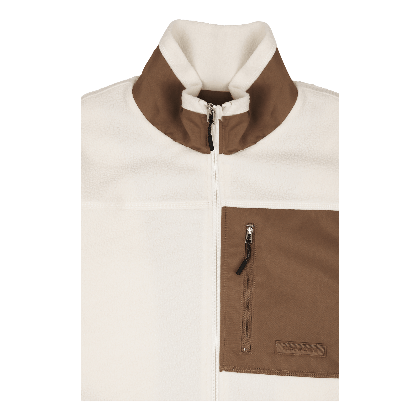 Frederik Fleece Full Zip Jacke Ecru