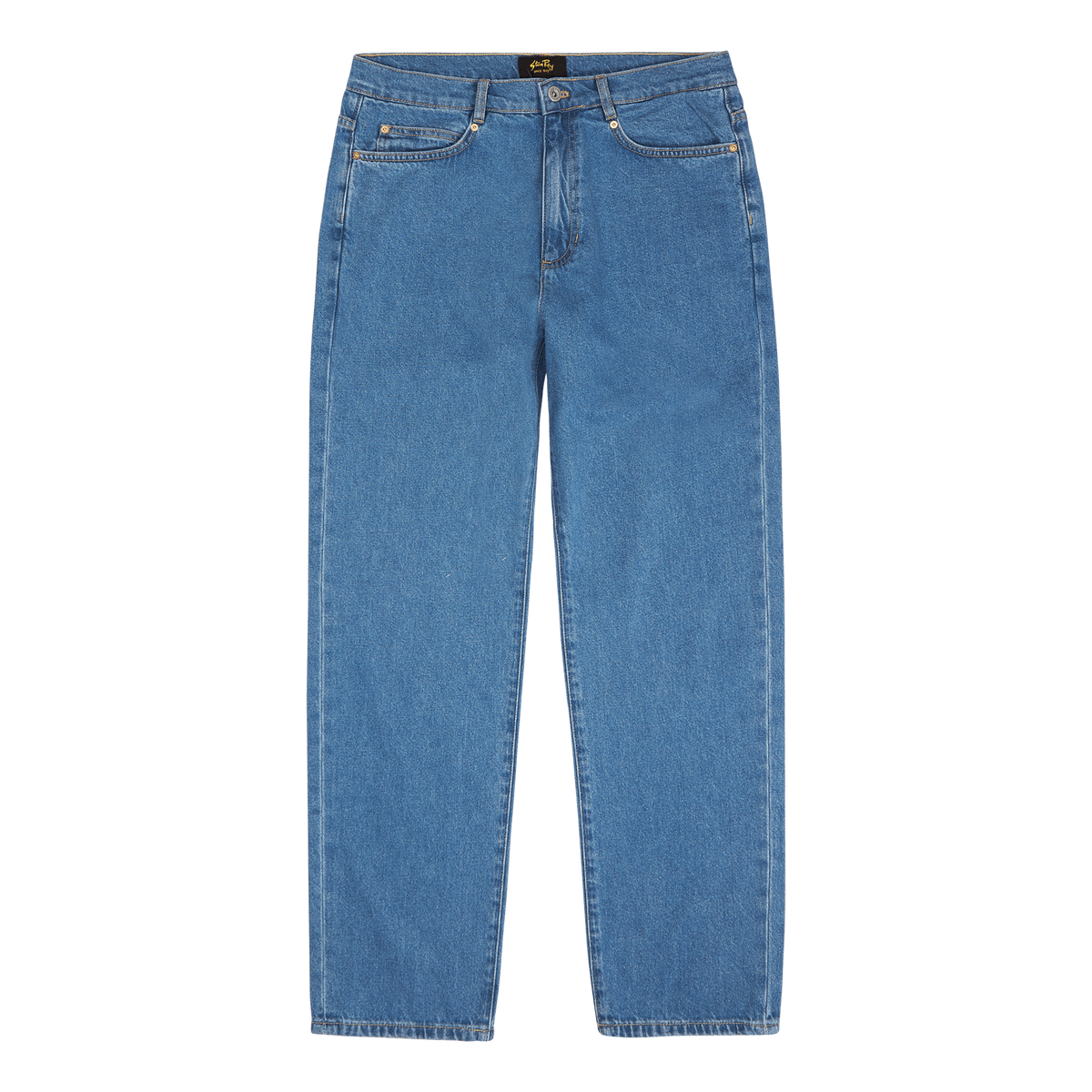 5 Pocket Straight Mid Stonewash Denim