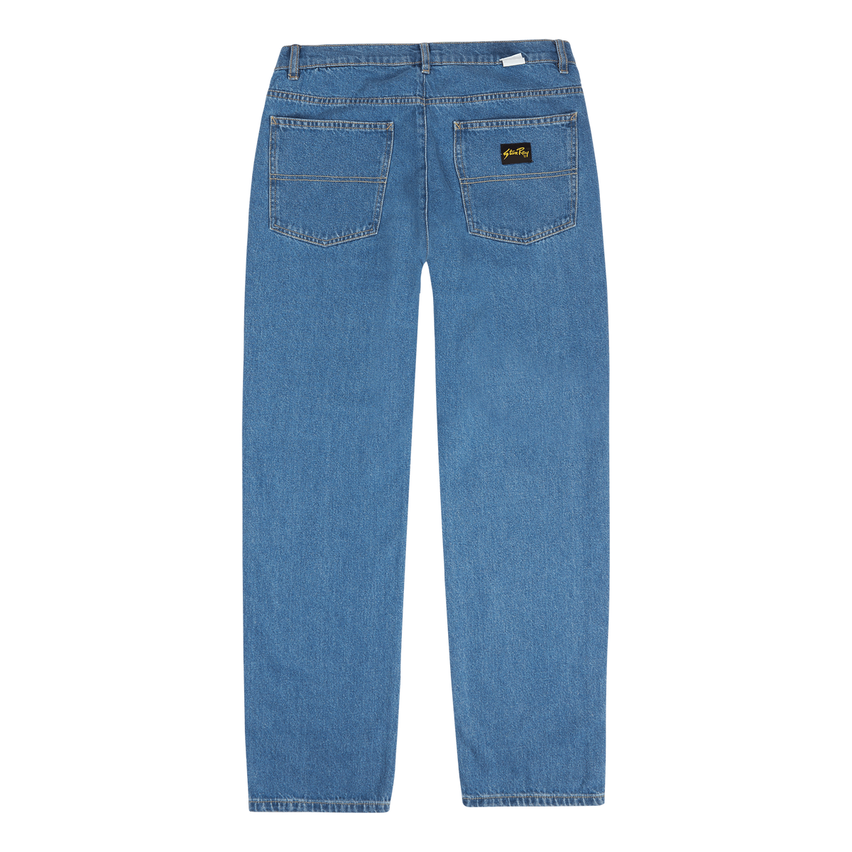 5 Pocket Straight Mid Stonewash Denim
