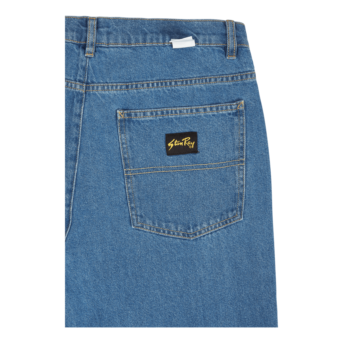 5 Pocket Straight Mid Stonewash Denim