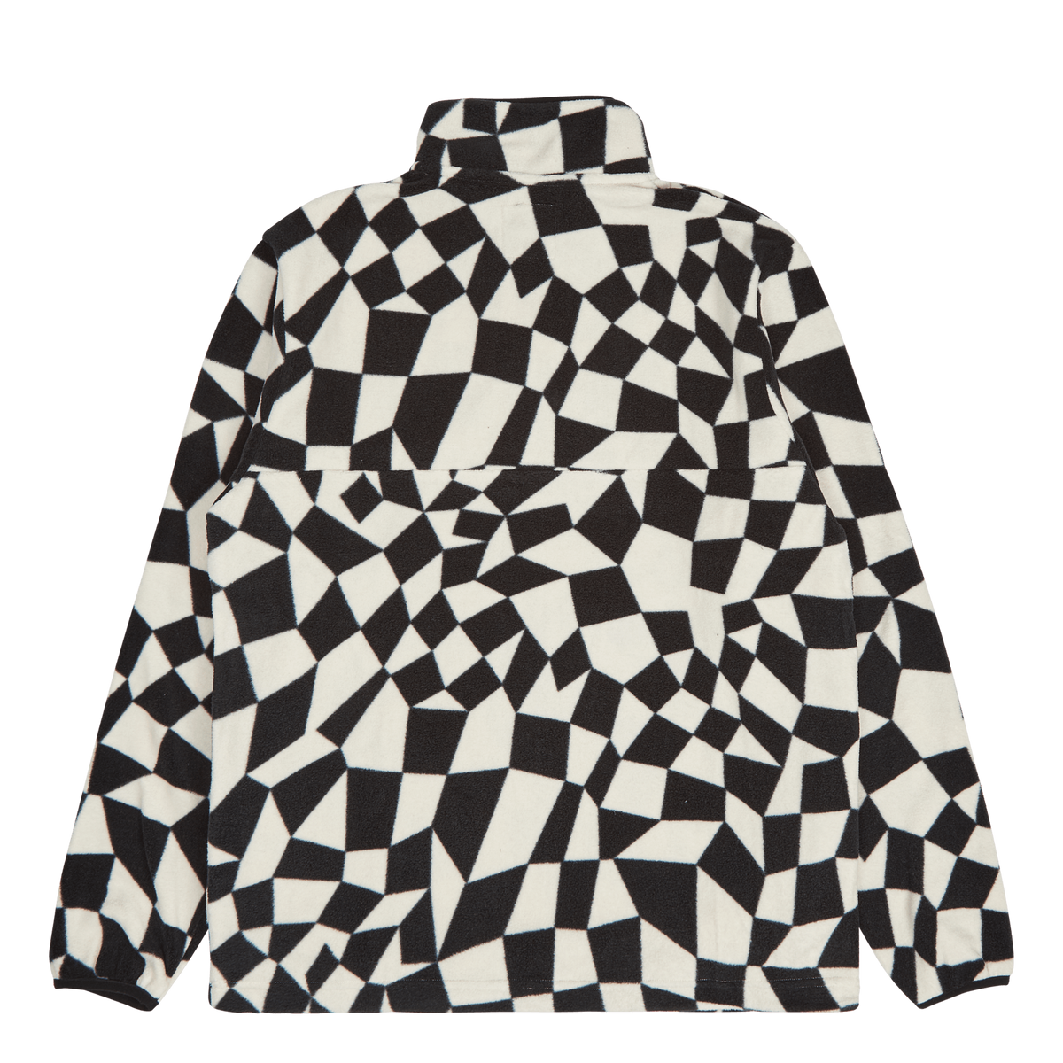 Mock Neck Fleece Black Check