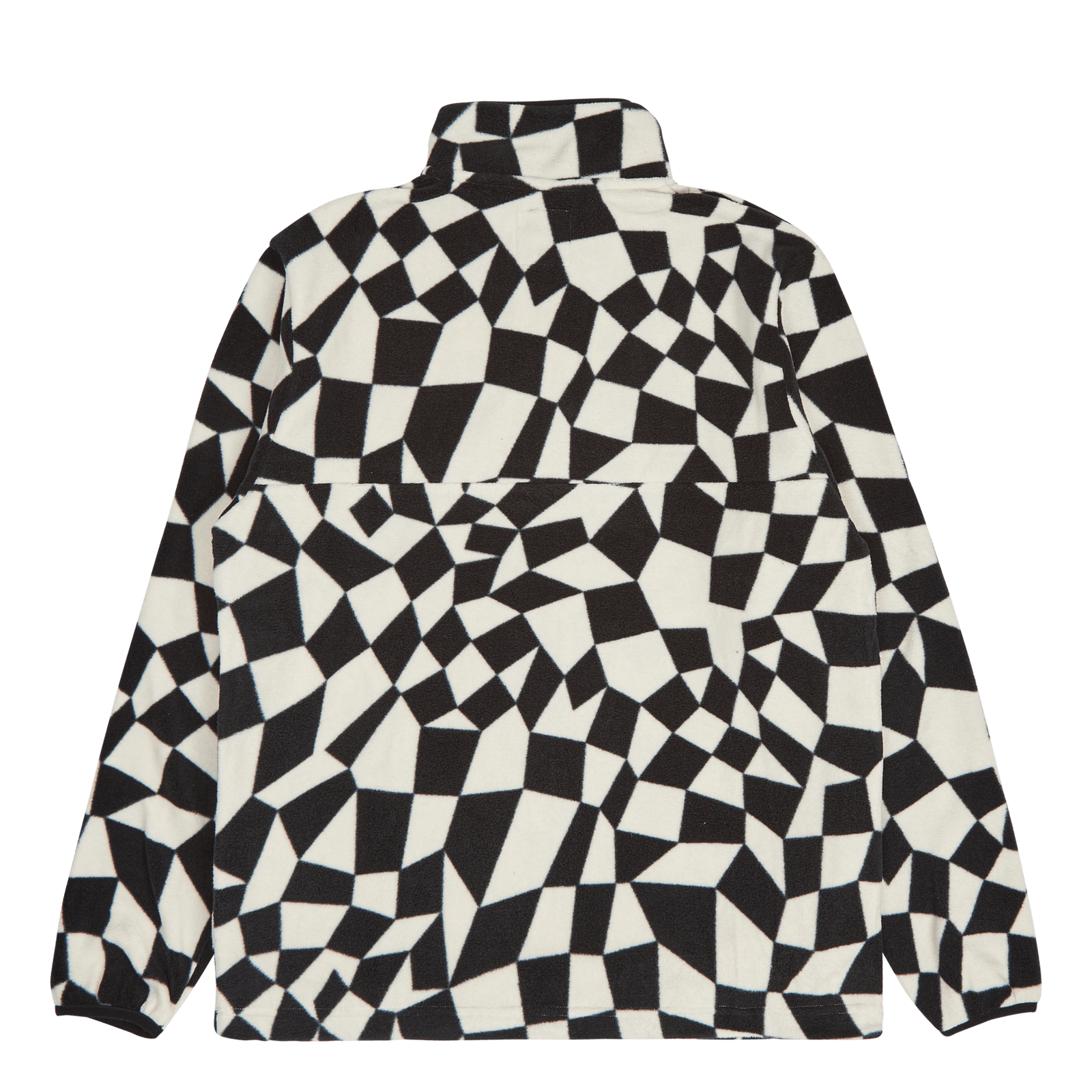 Mock Neck Fleece Black Check