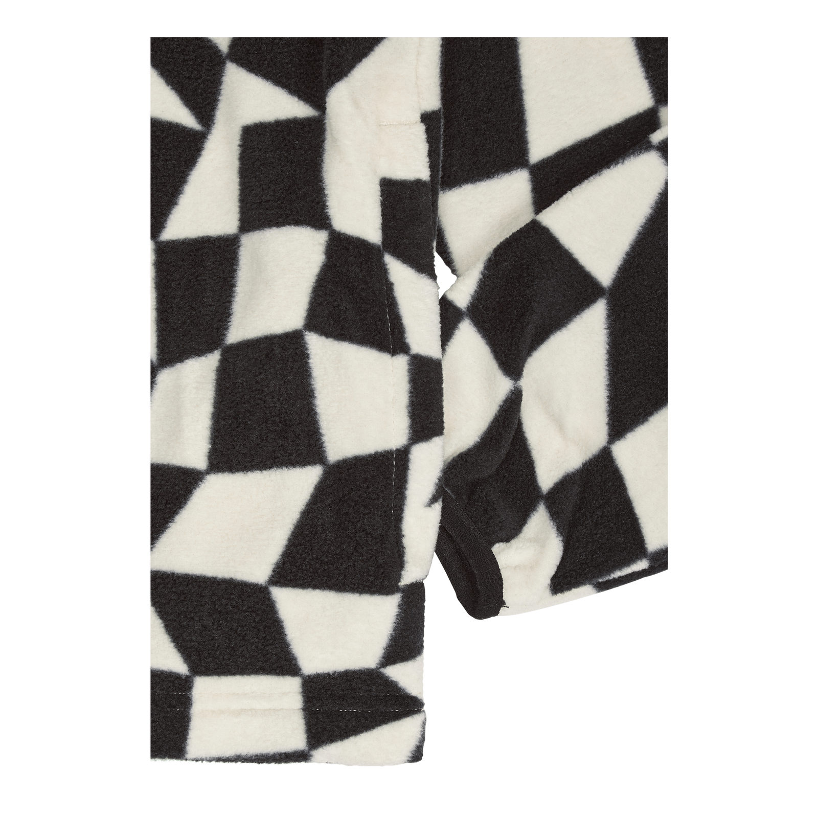 Mock Neck Fleece Black Check