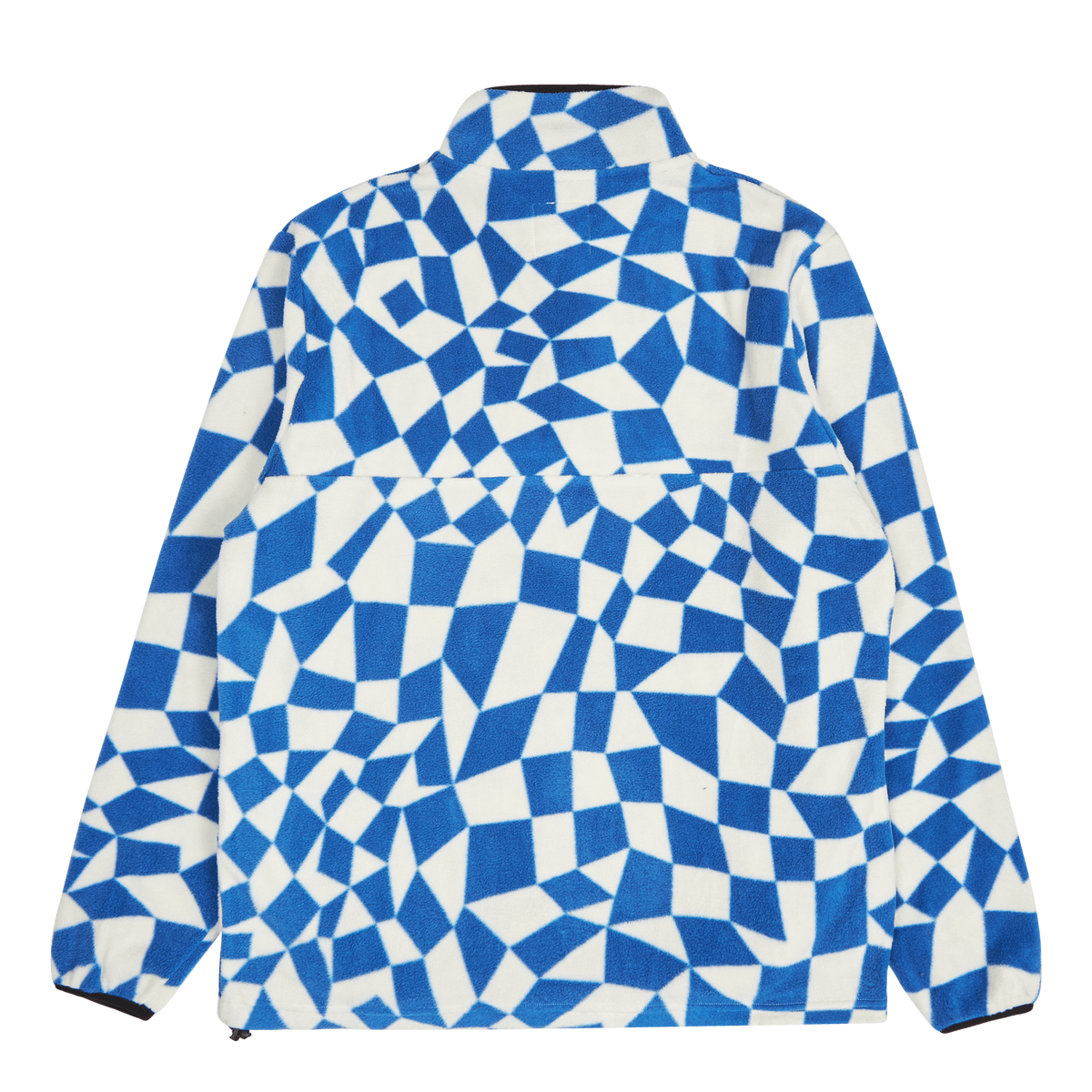 Mock Neck Fleece Blue Check