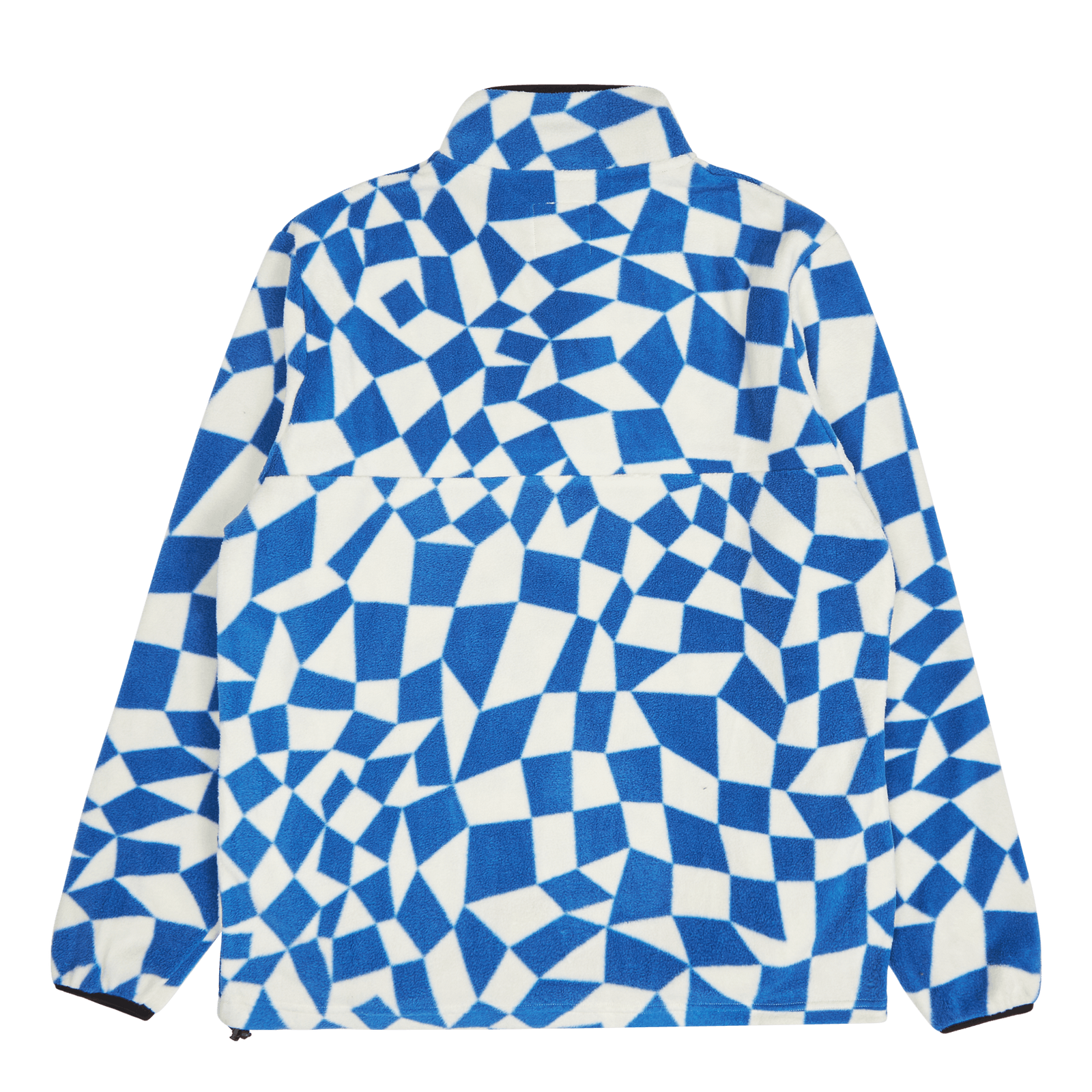 Mock Neck Fleece Blue Check