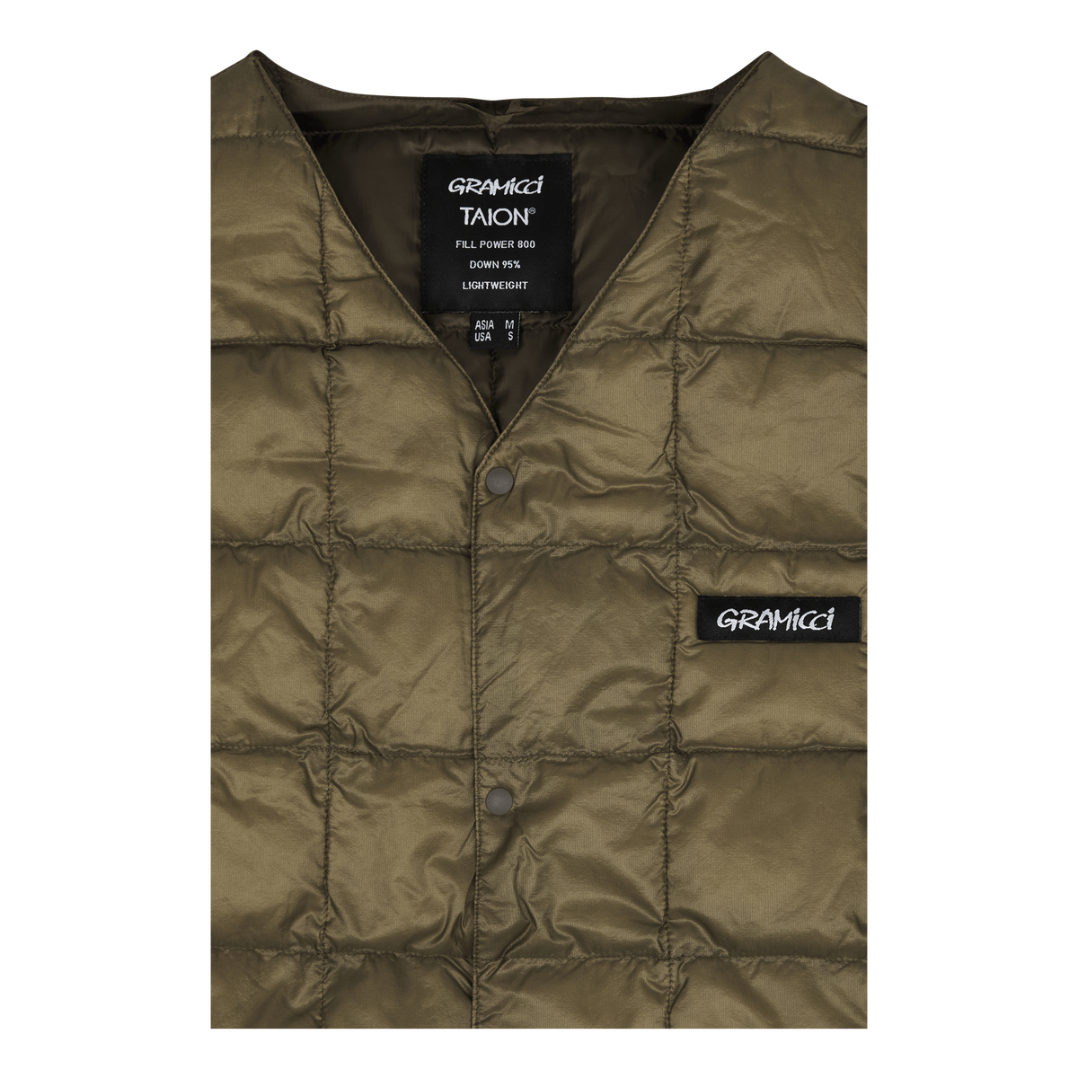 Taion/gramicci Inner Down Vest Olive