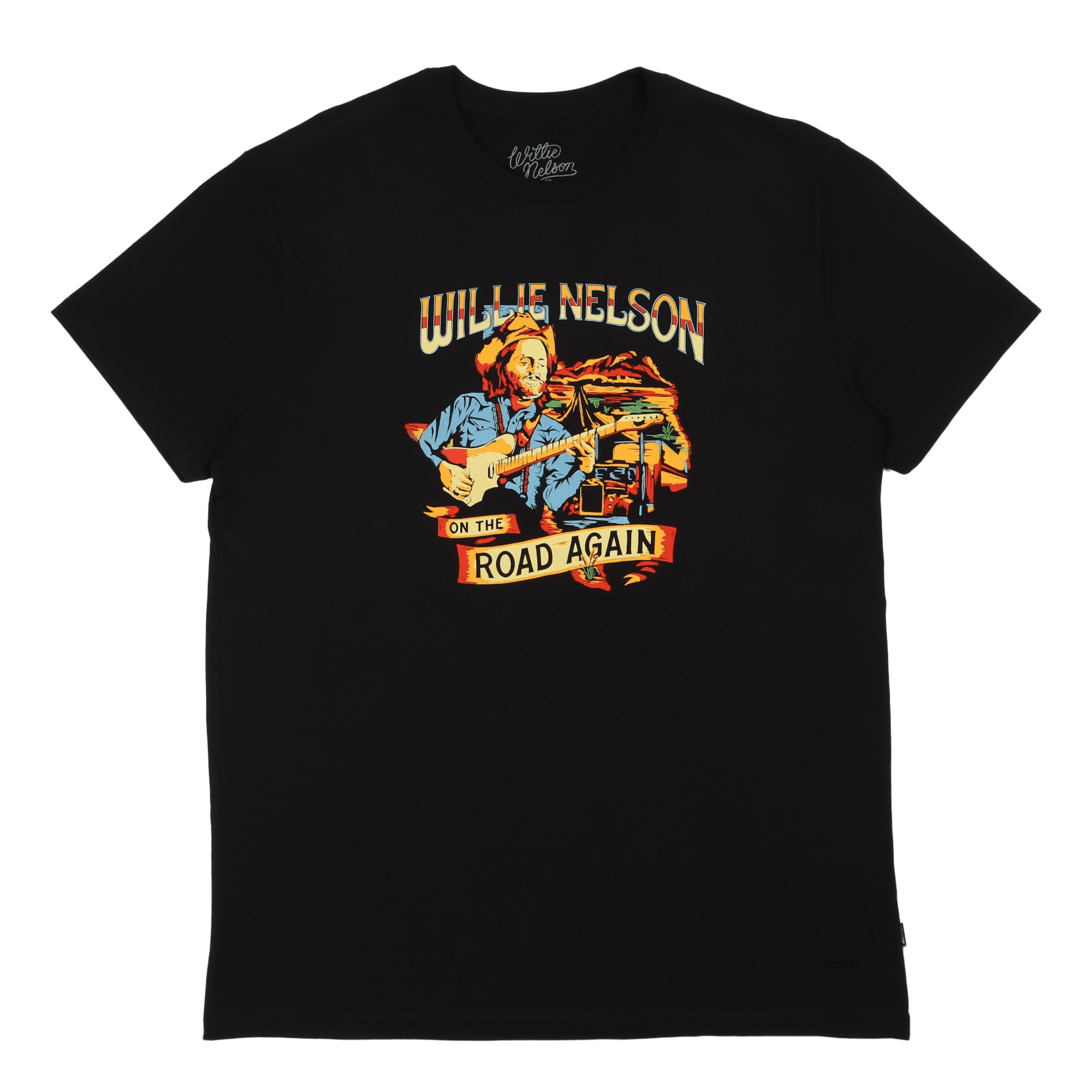 Willie Nelson Again Road S/s T Black