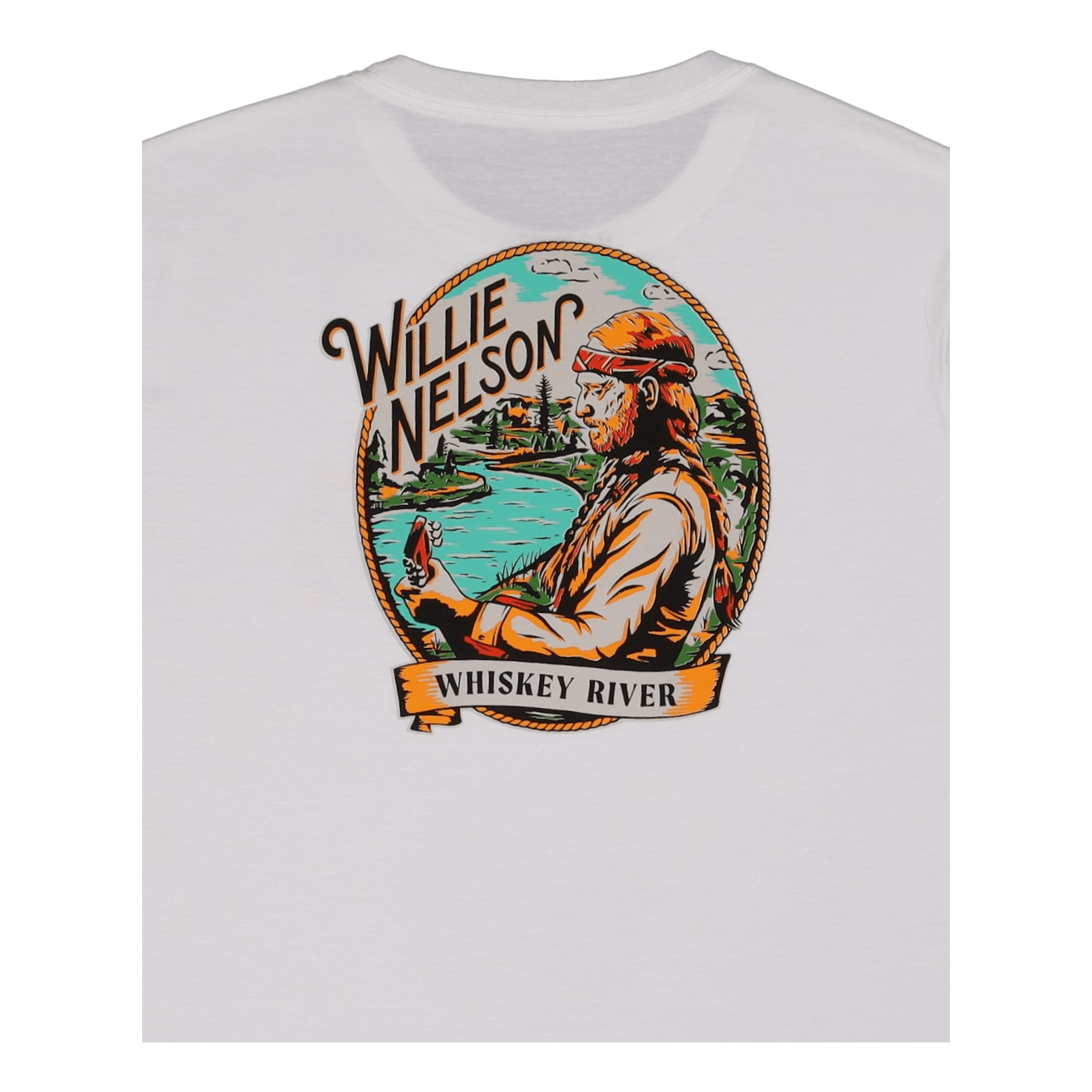 Willie Nelson Whiskey River S/ White