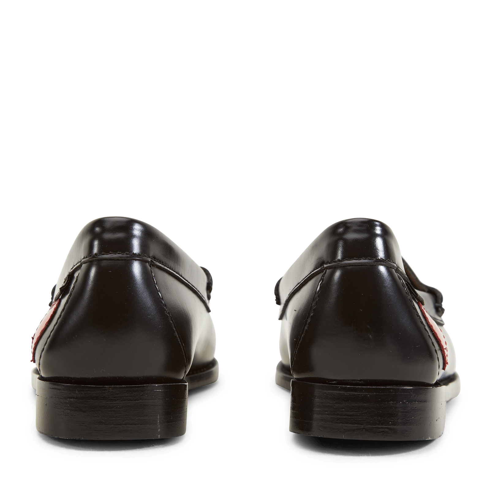 Gh Weejun Wmn Penny Love Black Lthr W/red