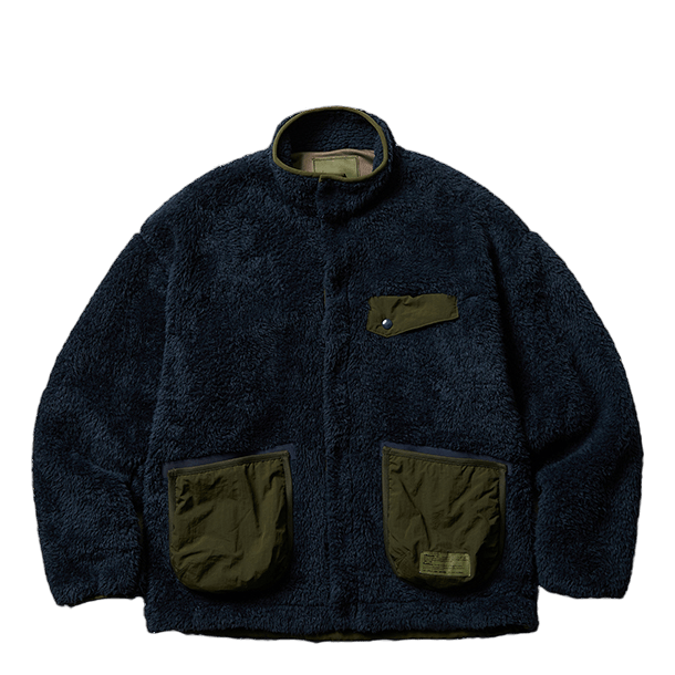 Pile Fleece Jacket Navy