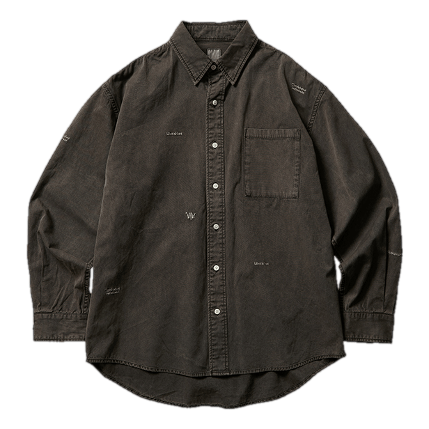 Garmentdyed Oxford Shirt Gray