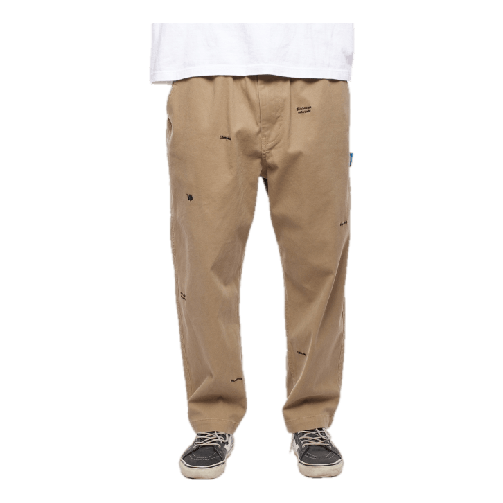 Embroidery Chino Trousers Beige