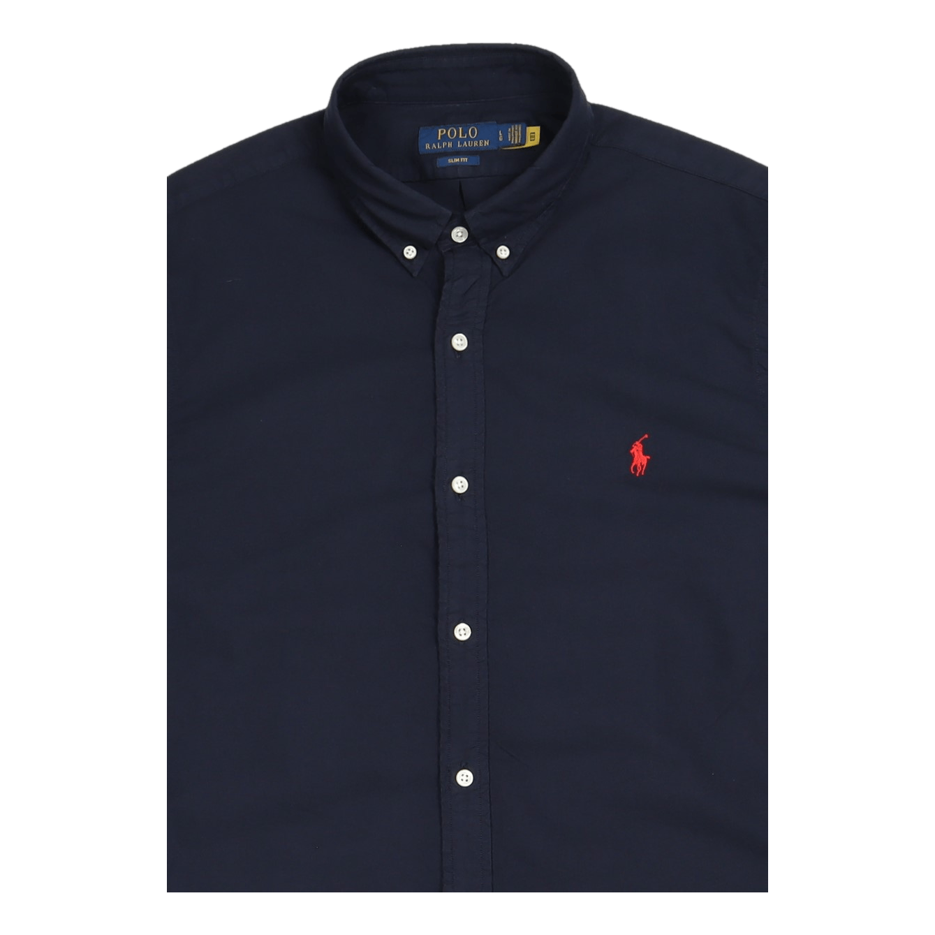 Slim Fit Garment-Dyed Oxford Shirt Navy